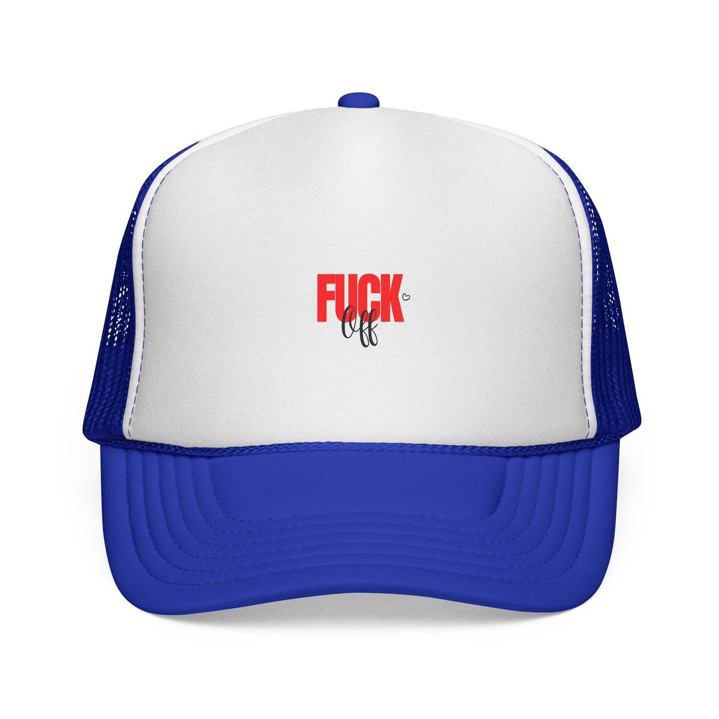 Trucker Cap — Distressed Red 'F***' Logo Mesh Hat