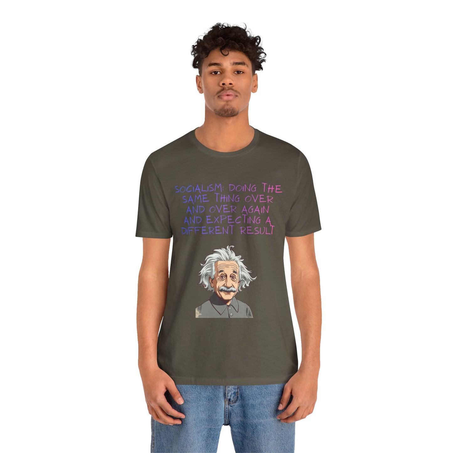 Einstein Graphic Tee — "Doing the Same Thing Over and Over" Funny Science T‑Shirt