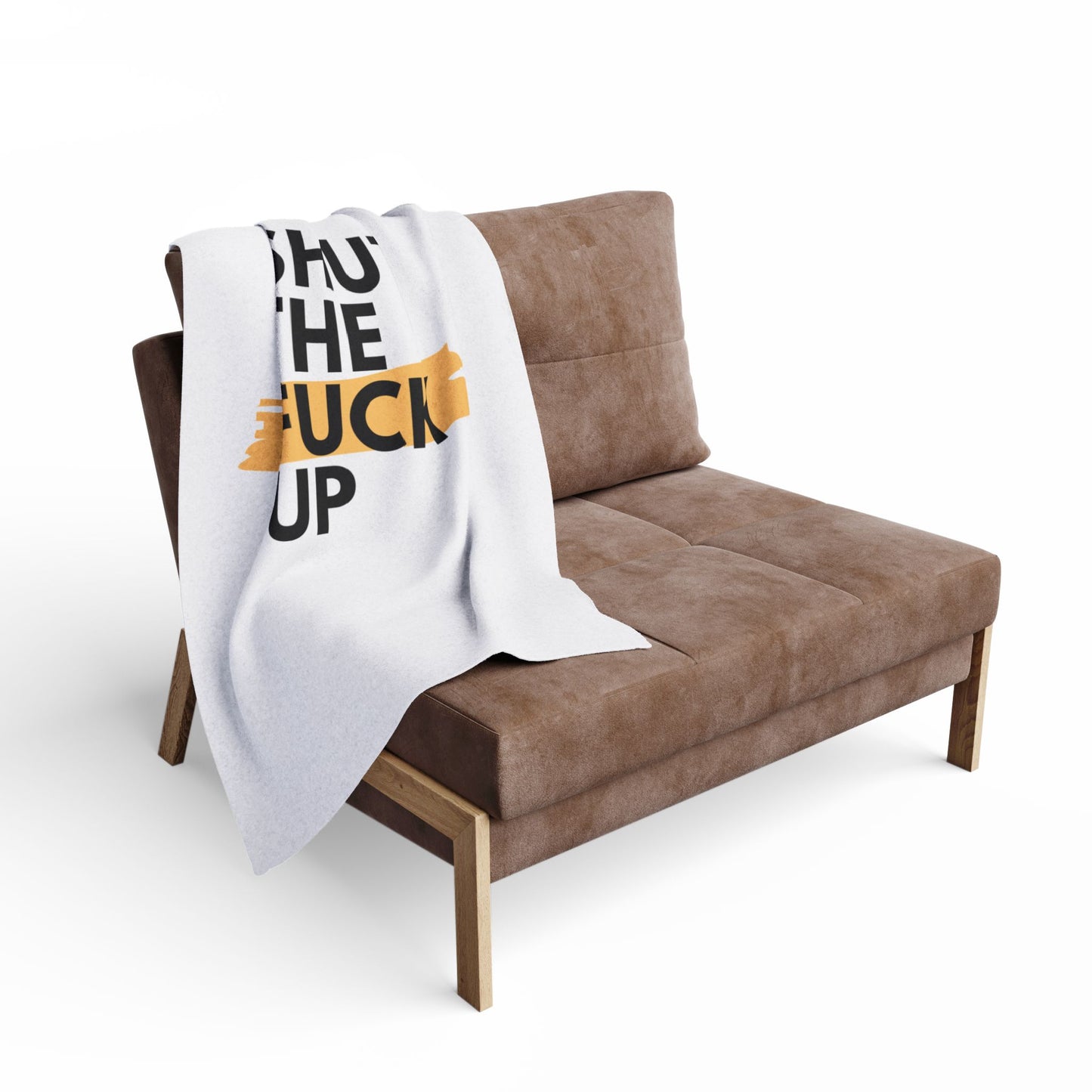 Arctic Fleece Blanket — 'Shut The F*** Up' Bold Text Throw