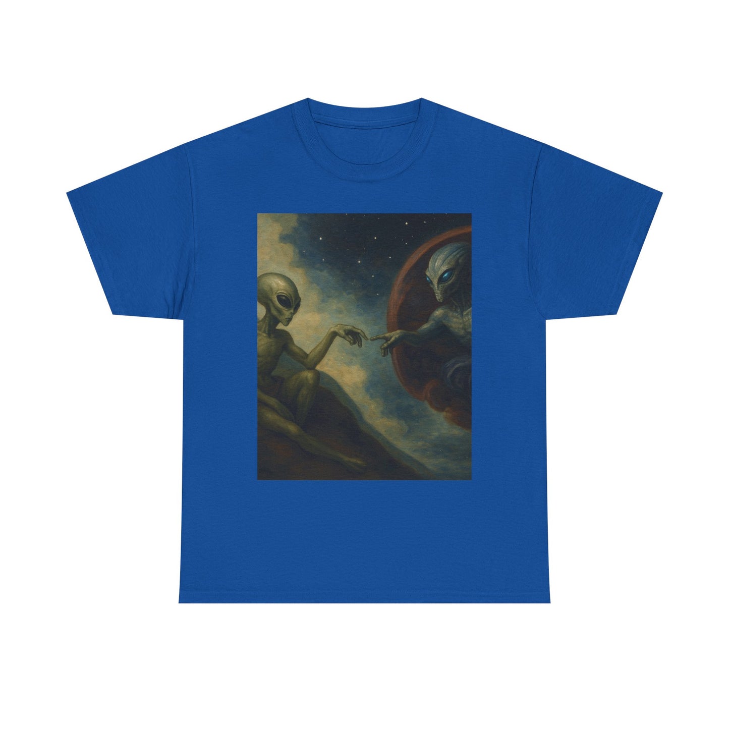 Alien Creation T-Shirt — Retro Cosmic Art Tee