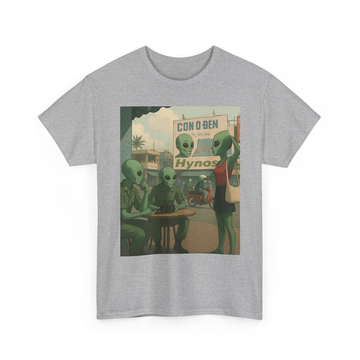 Alien FMJ Graphic Tee — "Con & Ben Hypnos" Retro Sci‑Fi T-Shirt