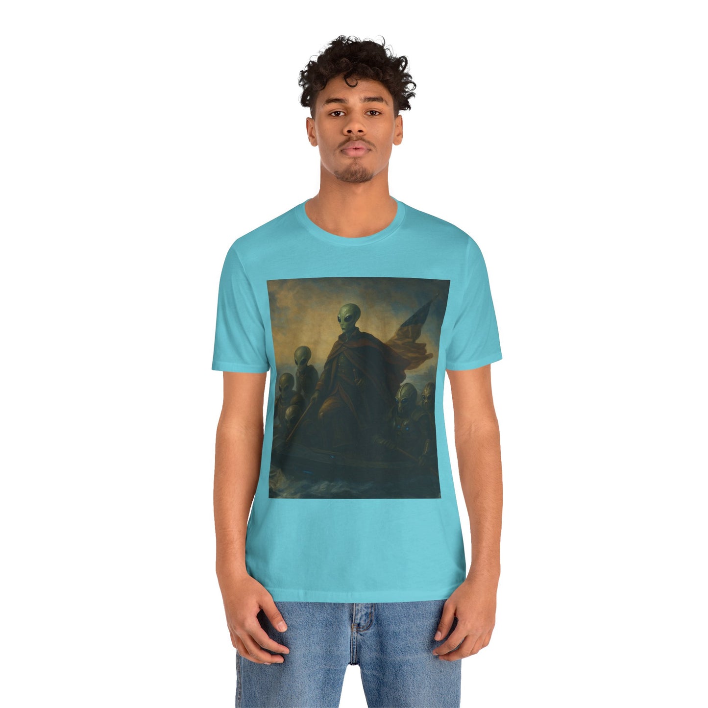 Alien Patriots Tee — Vintage UFO Colonial Flag T-Shirt