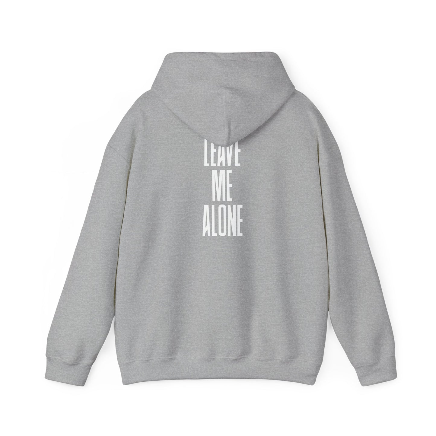 Hoodie - 'Leave Me Alone' Minimalist Black Graphic Hoodie