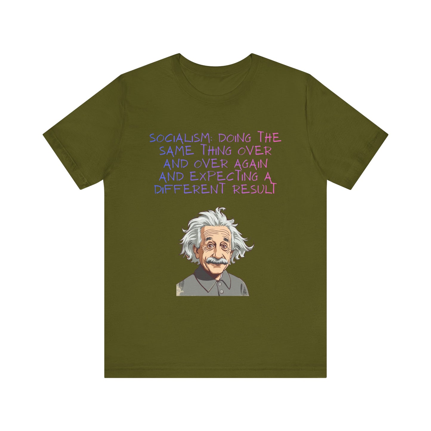 Einstein Graphic Tee — "Doing the Same Thing Over and Over" Funny Science T‑Shirt