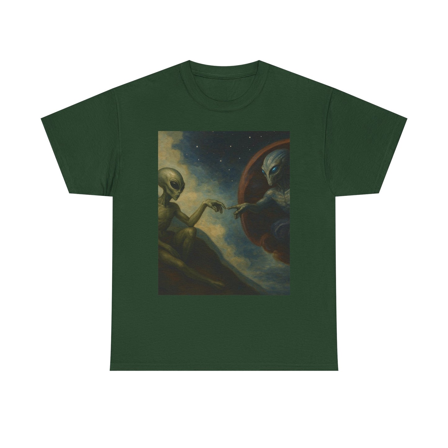 Alien Creation T-Shirt — Retro Cosmic Art Tee