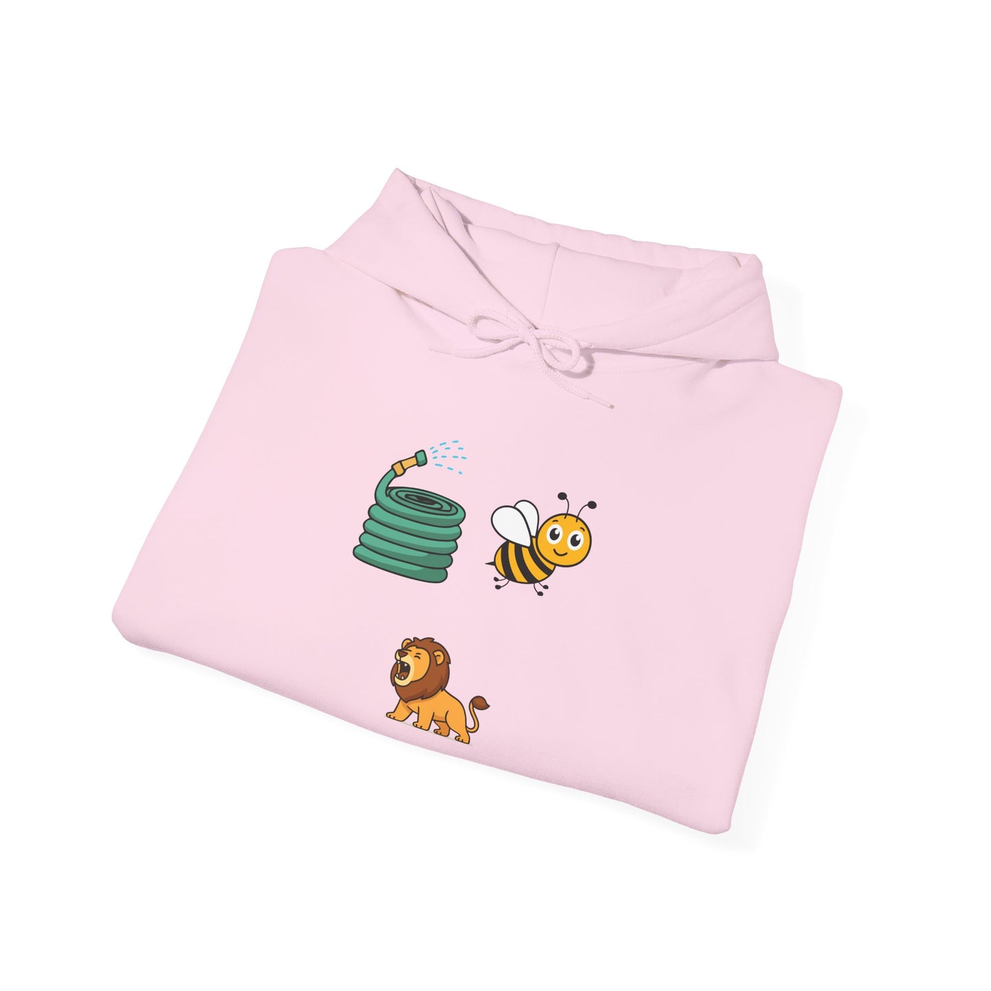 Hose Bee Lion Hoodie — Cute Emoji Puzzle Graphic Sweatshirt