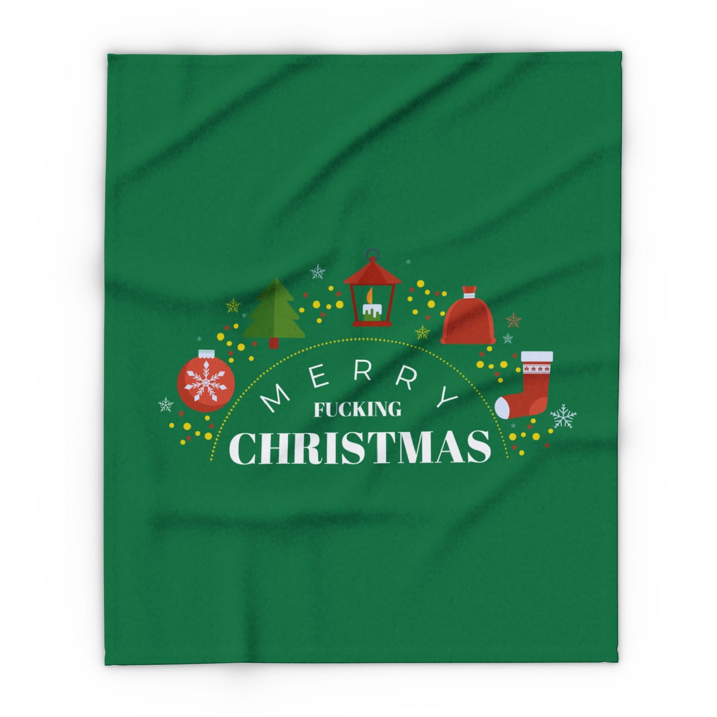 Christmas Fleece Blanket — "Merry F***ing Christmas" Holiday Throw