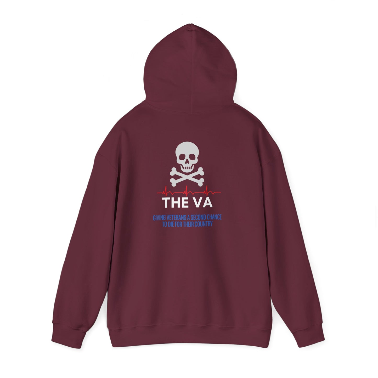 VA Hoodie - "The VA" Skull & EKG Crew Pullover for Healthcare Heroes