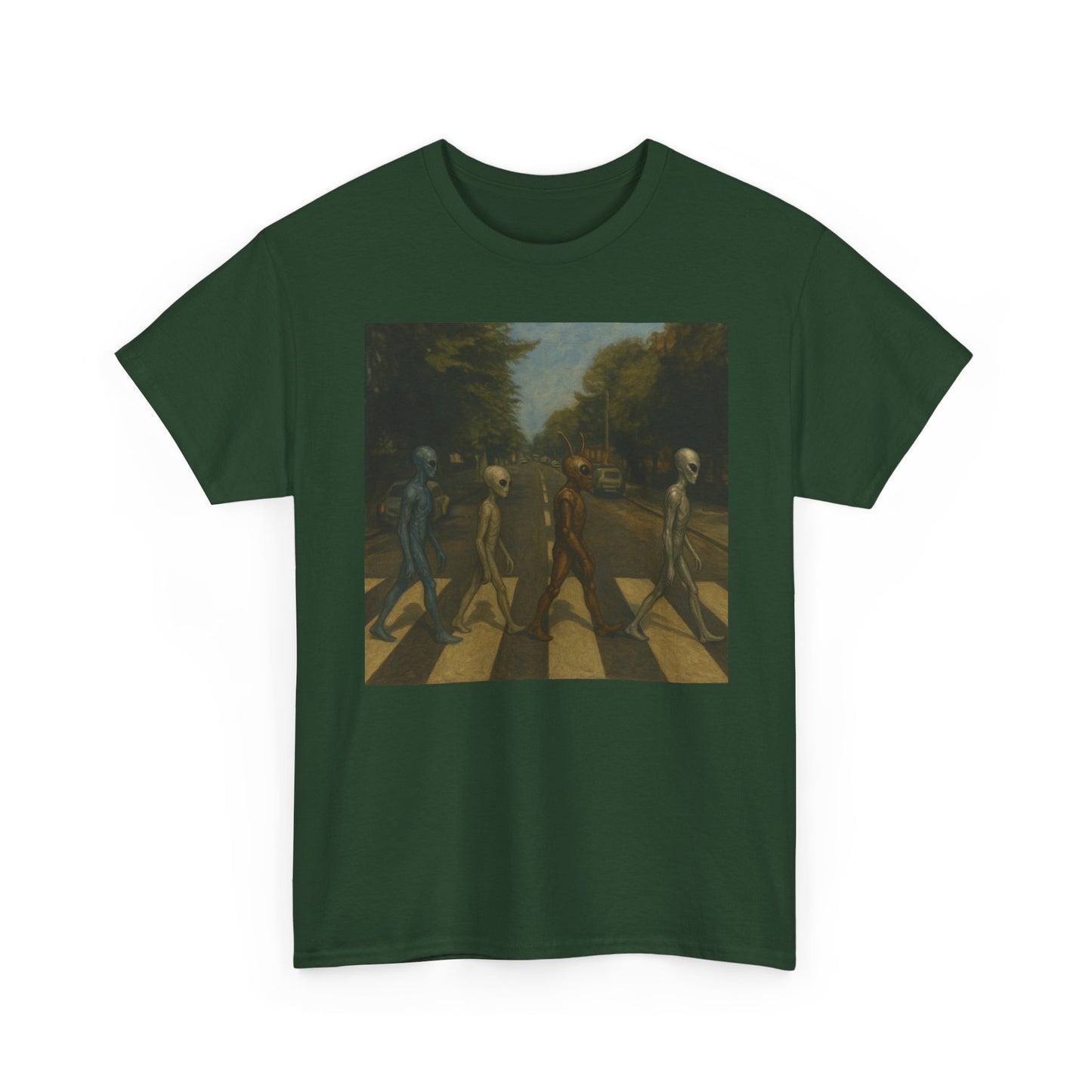 T-Shirt — Retro Abbey Road Skull Crossing Graphic Tee