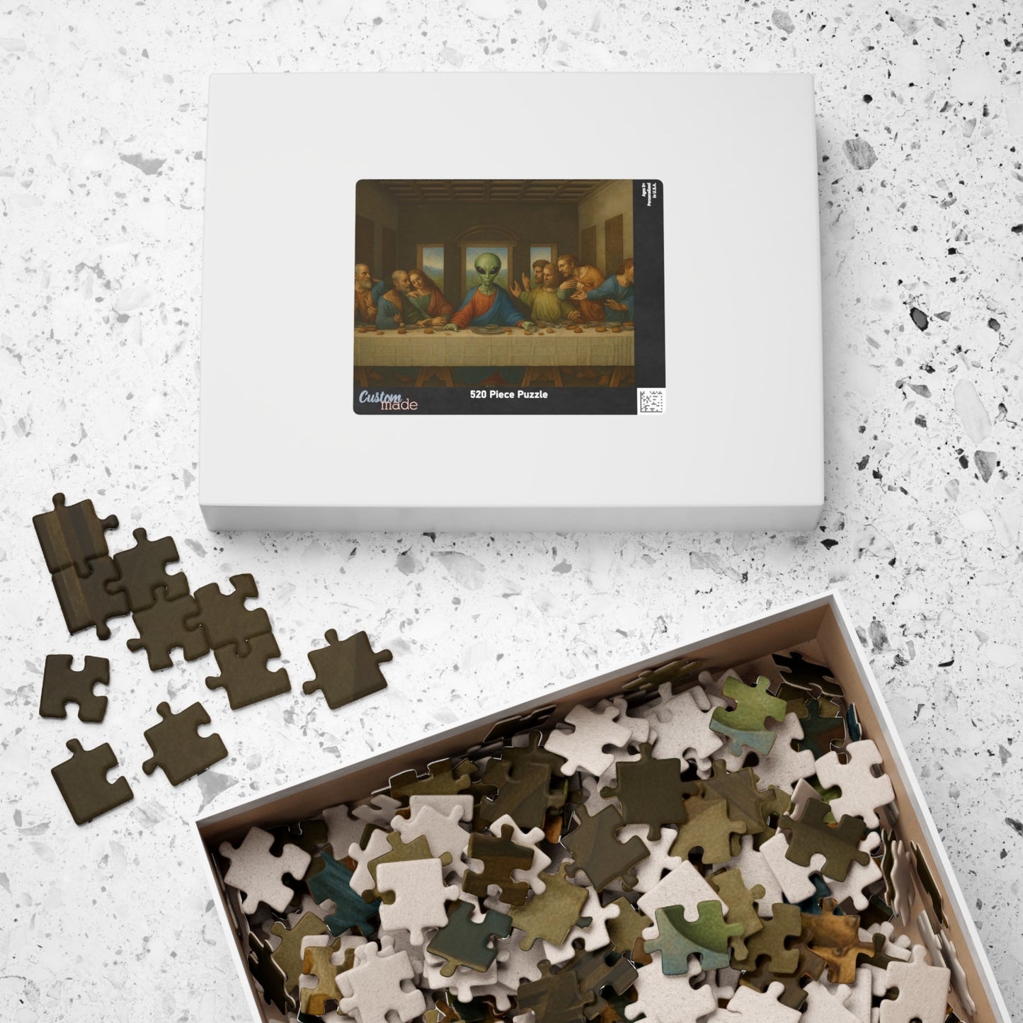 Alien Last Supper Puzzle — Surreal Pop Art Jigsaw (110/252/520/1014 pcs)