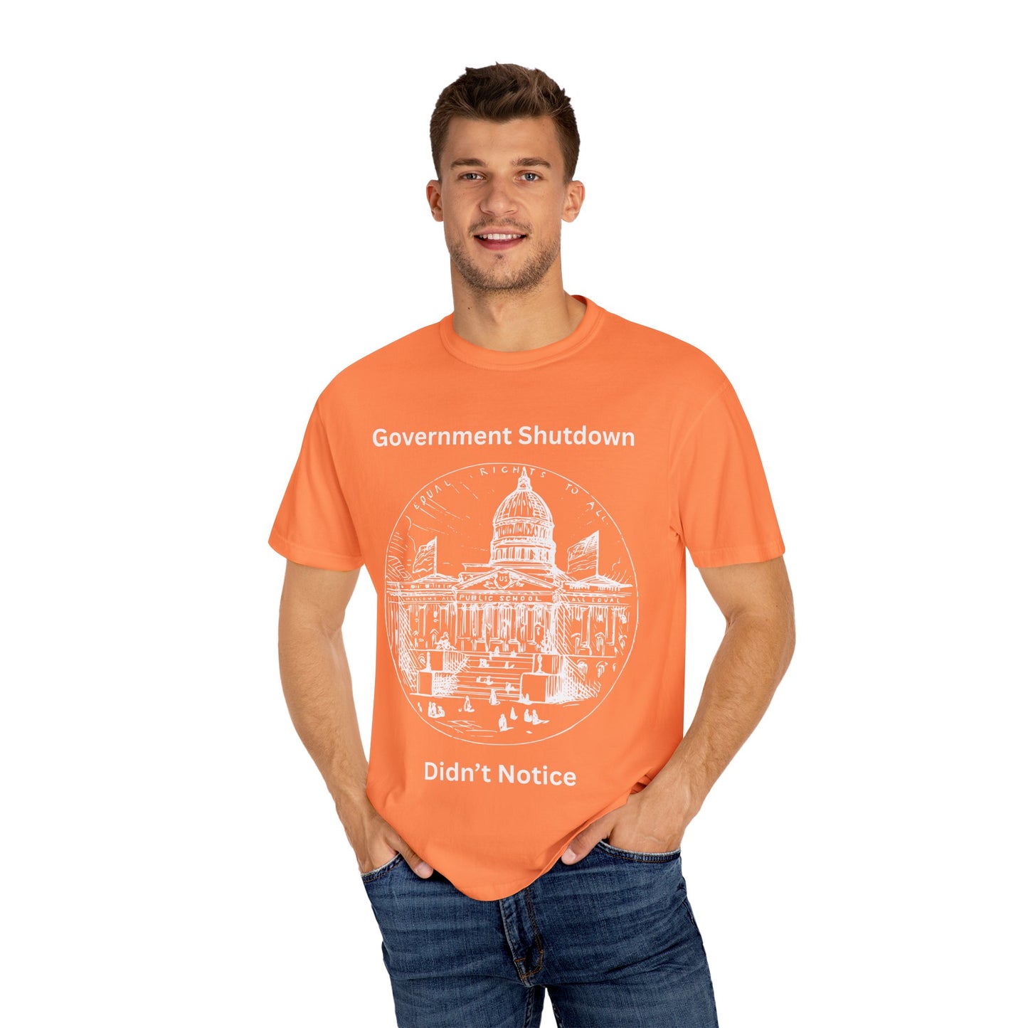 Government Shutdown Didn’t Notice T-Shirt — Capitol Sketch Political Tee