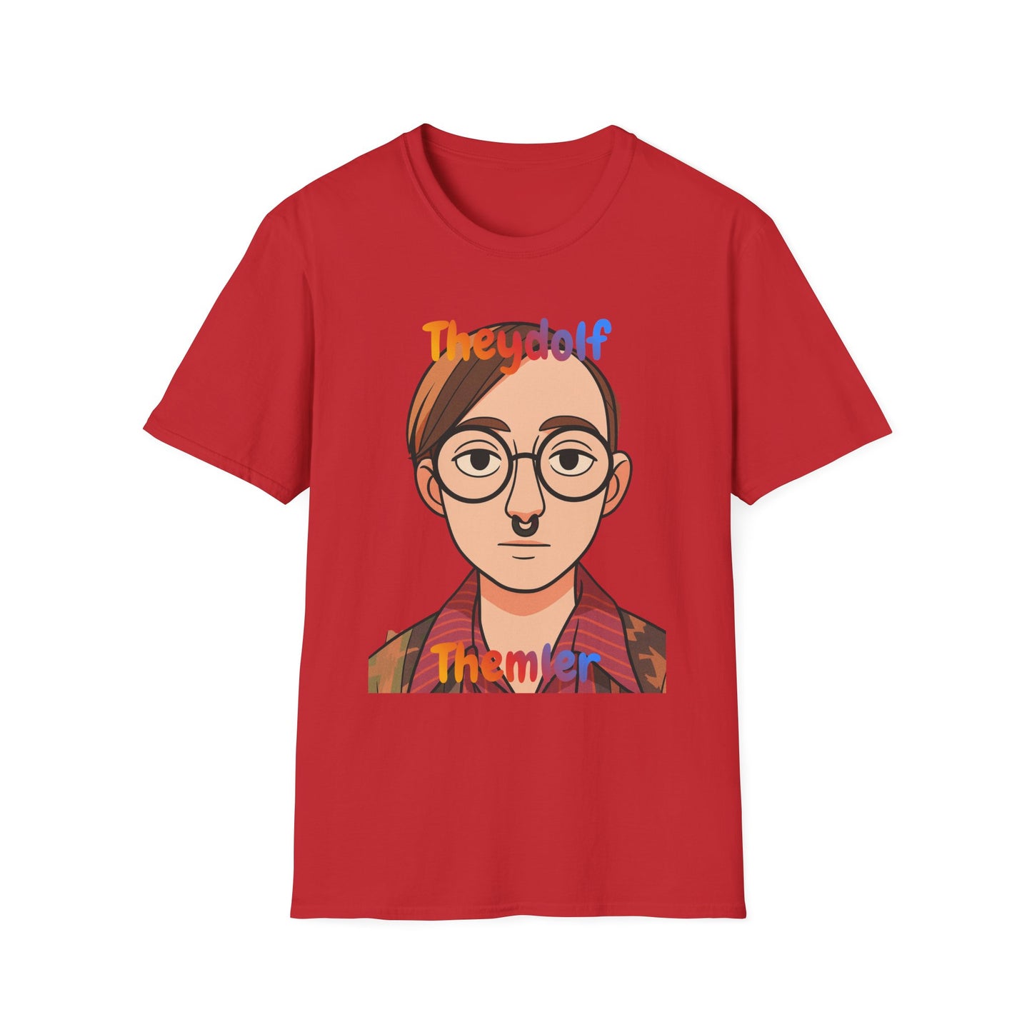 Pronoun Pride T-Shirt — They/Them Illustrated Portrait Tee