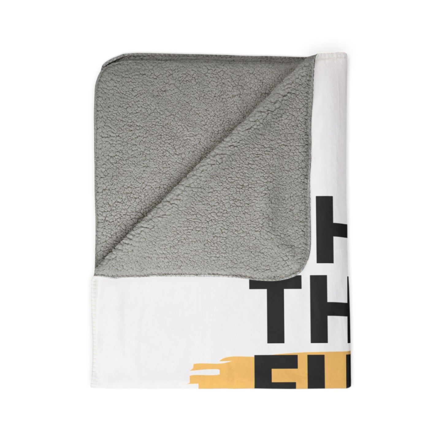 Fleece Sherpa Blanket — “Shut The Fuck Up” Bold Text Accent Cozy Throw