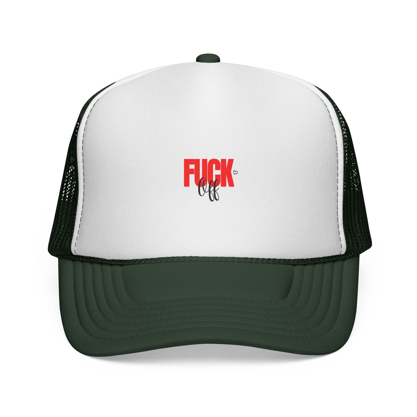 Trucker Cap — Distressed Red 'F***' Logo Mesh Hat