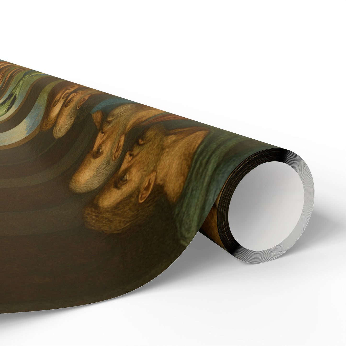 Renaissance Portraits Wrapping Paper Roll — Vintage Oil Painting Gift Wrap