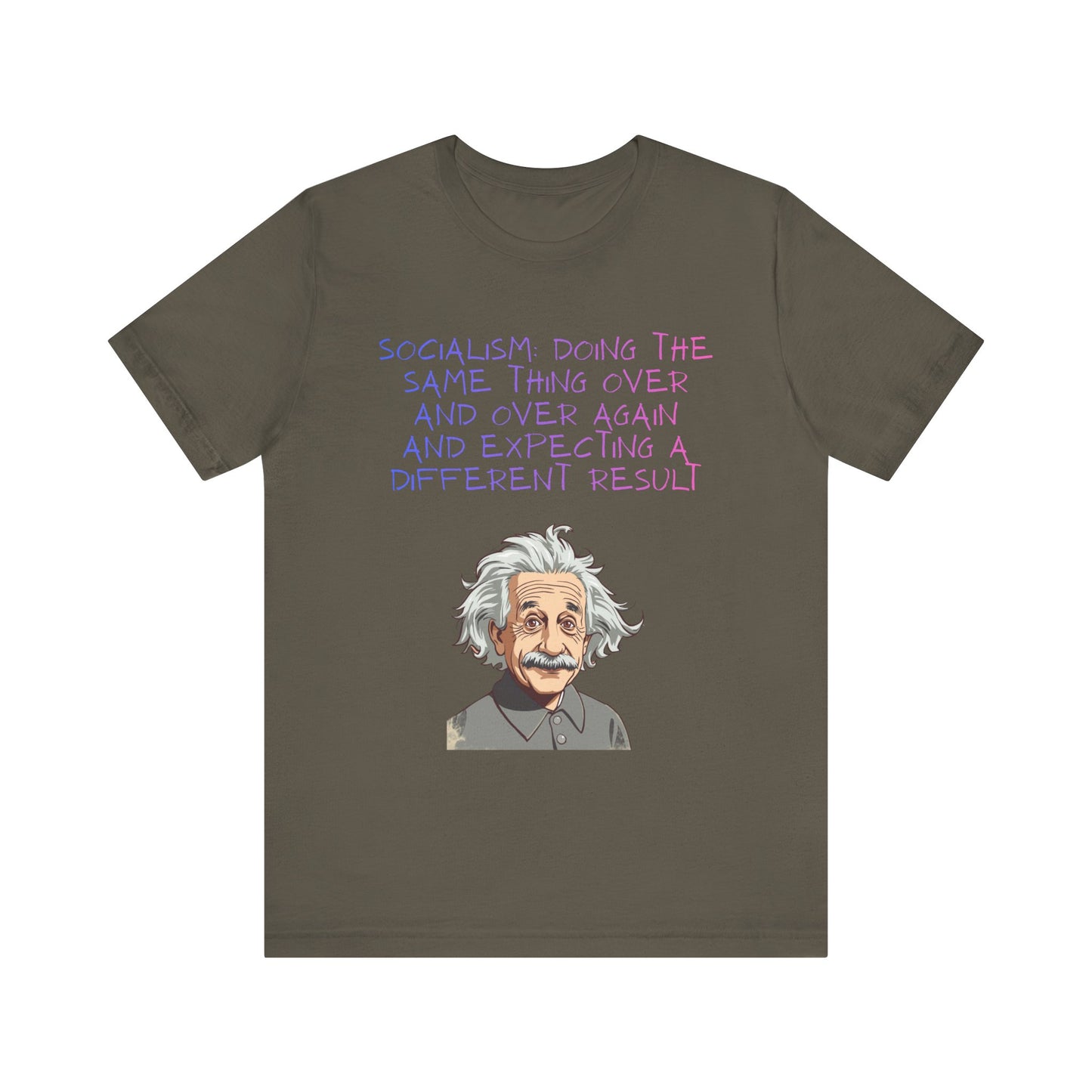 Einstein Graphic Tee — "Doing the Same Thing Over and Over" Funny Science T‑Shirt