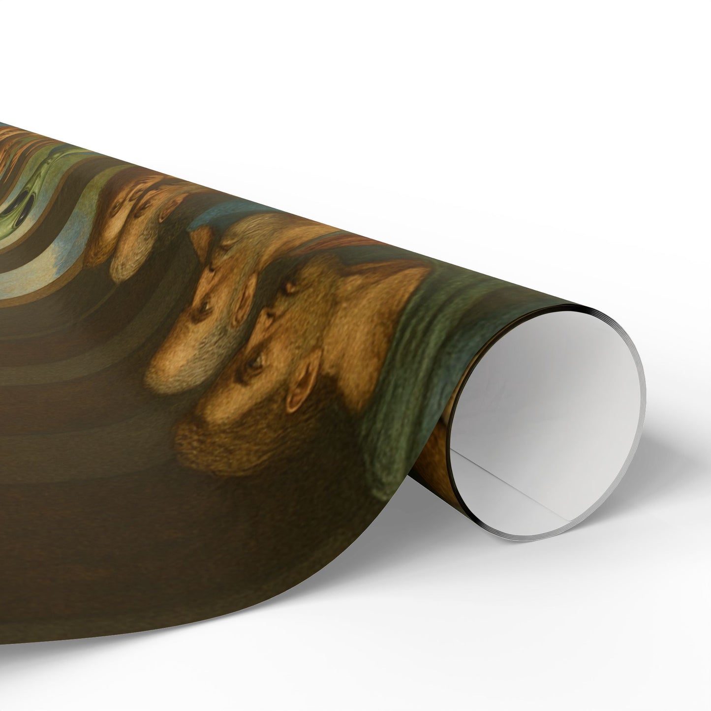 Renaissance Portraits Wrapping Paper Roll — Vintage Oil Painting Gift Wrap