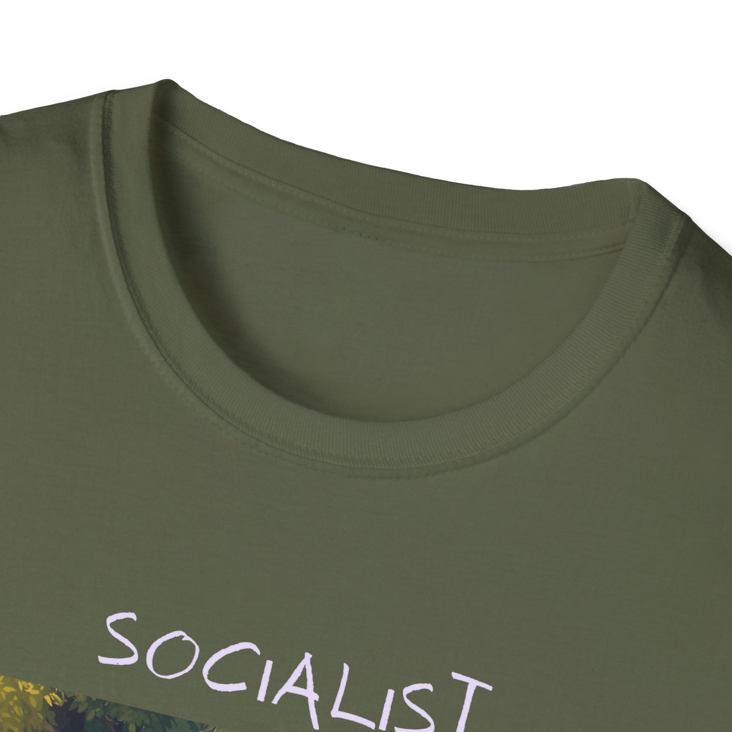Socialist Economy Graphic T-Shirt — Whimsical Nature Illustration