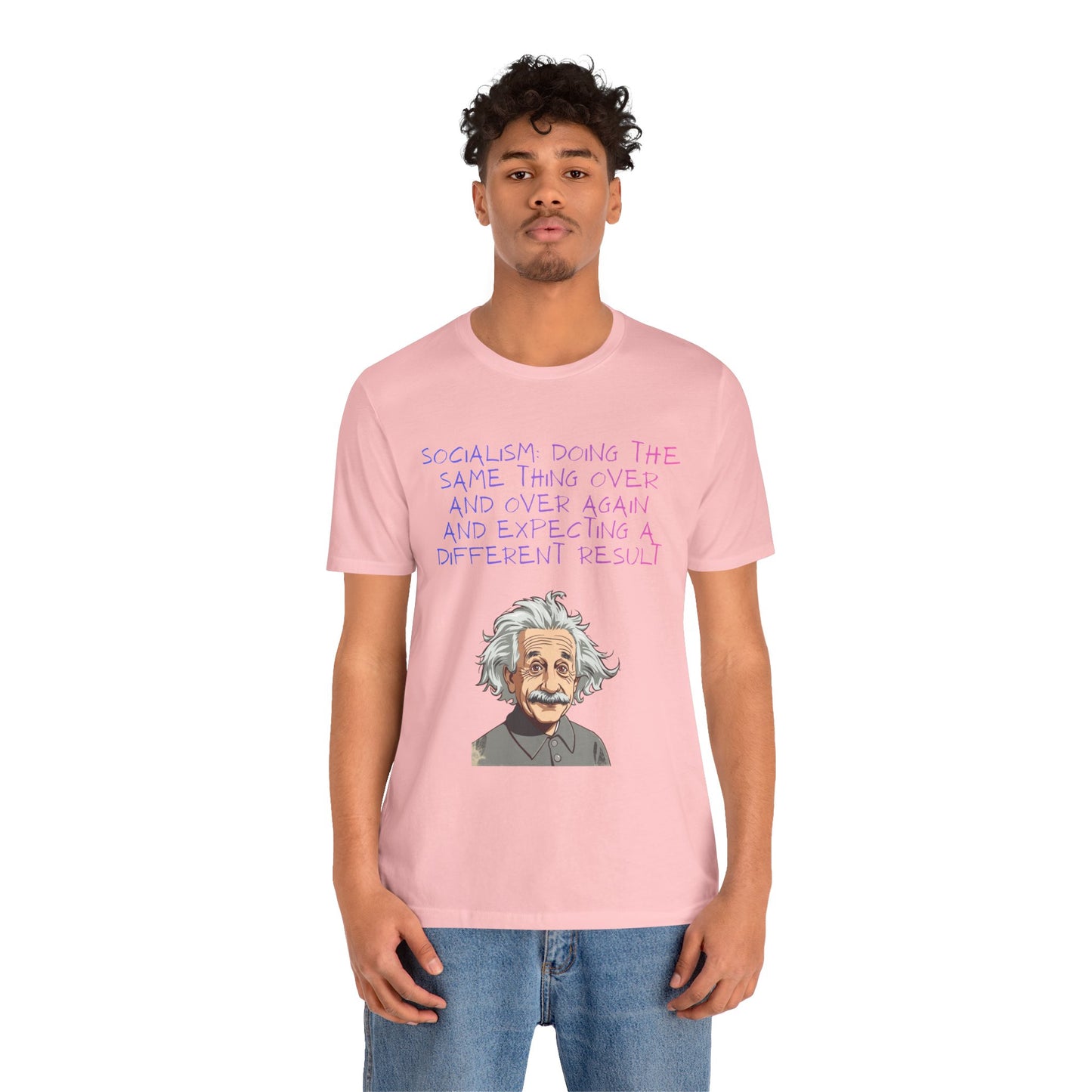 Einstein Graphic Tee — "Doing the Same Thing Over and Over" Funny Science T‑Shirt