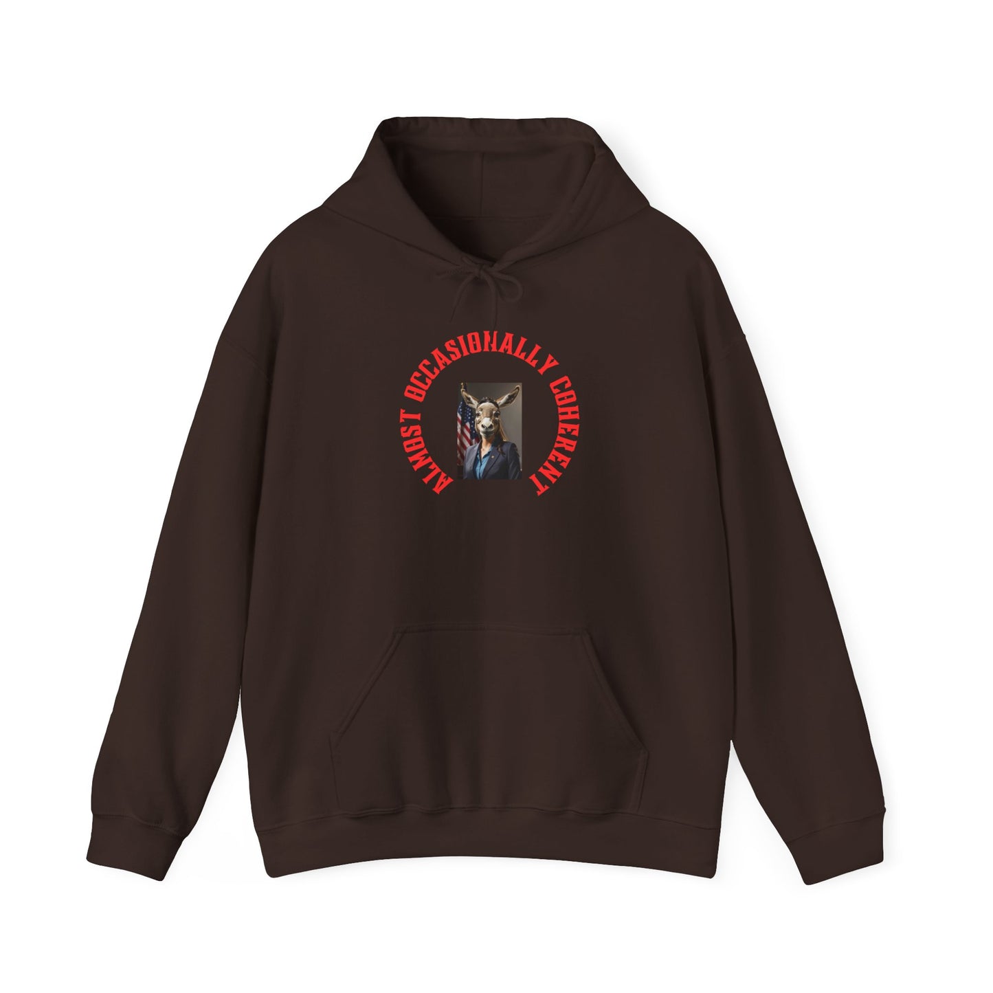 Hoodie — 'AOC' Graphic Pullover with Retro Photo
