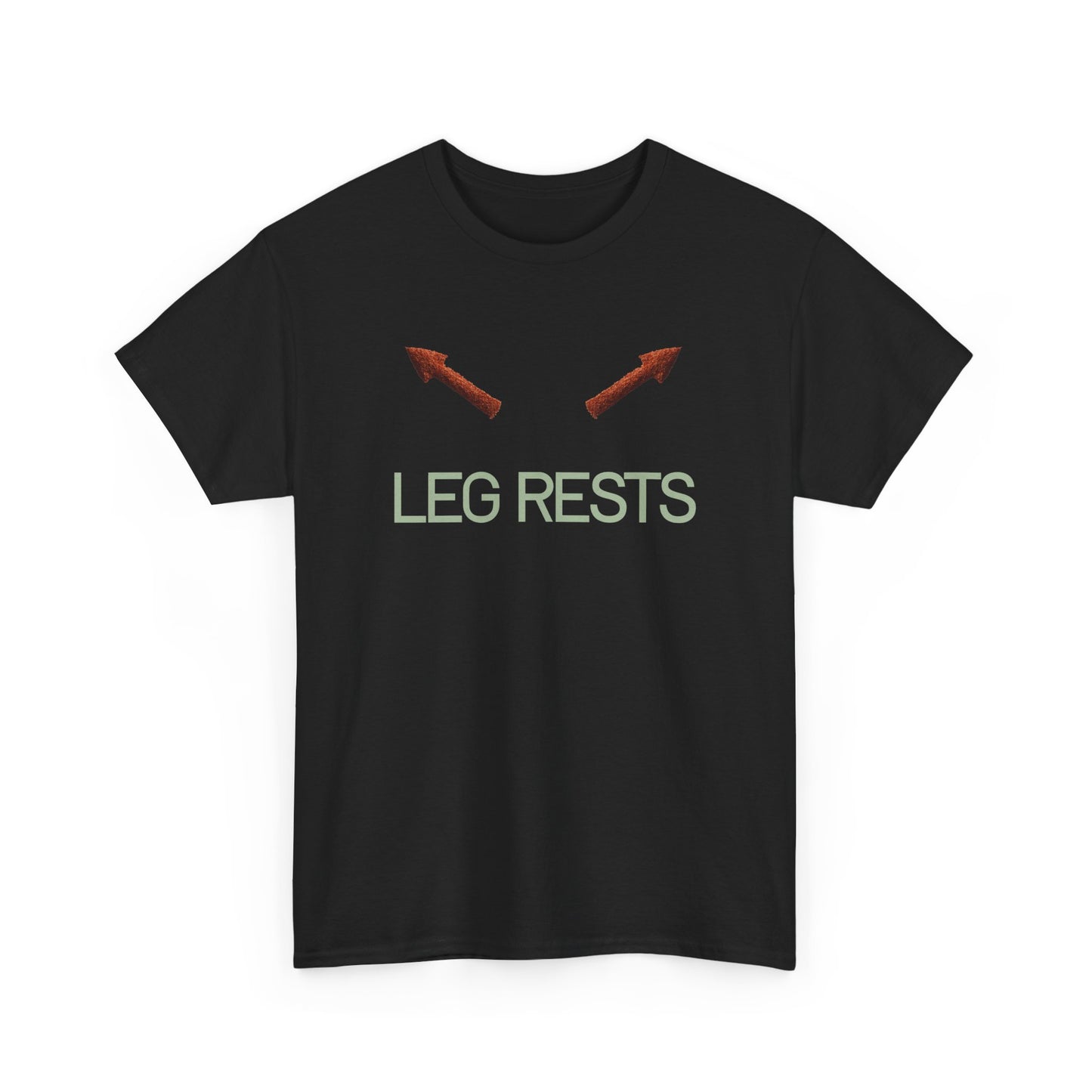 Leg Rests T‑Shirt — Funny Directional Arrow Tee