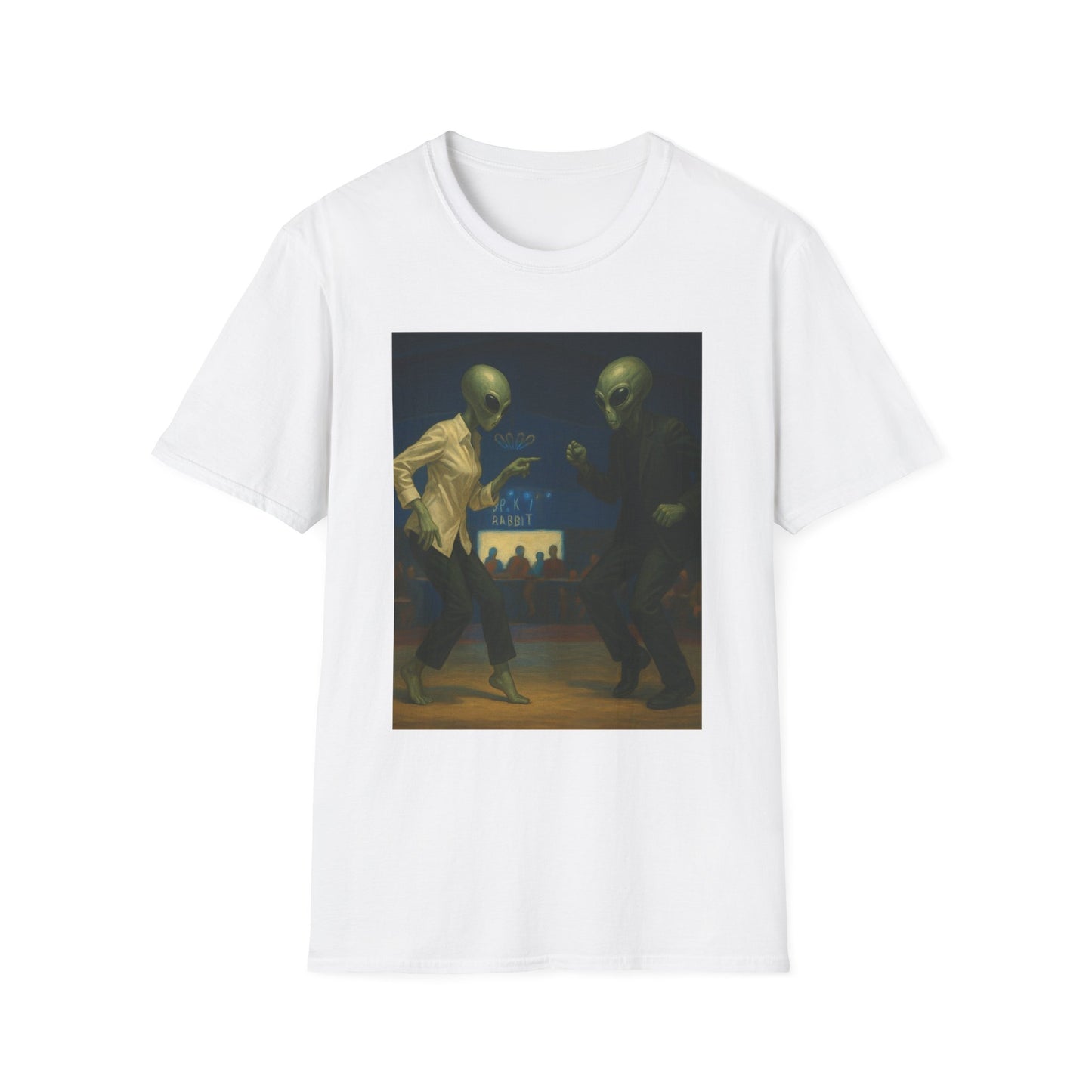 Alien Pulp Fiction T-Shirt — Retro Extraterrestrial Illustration Tee