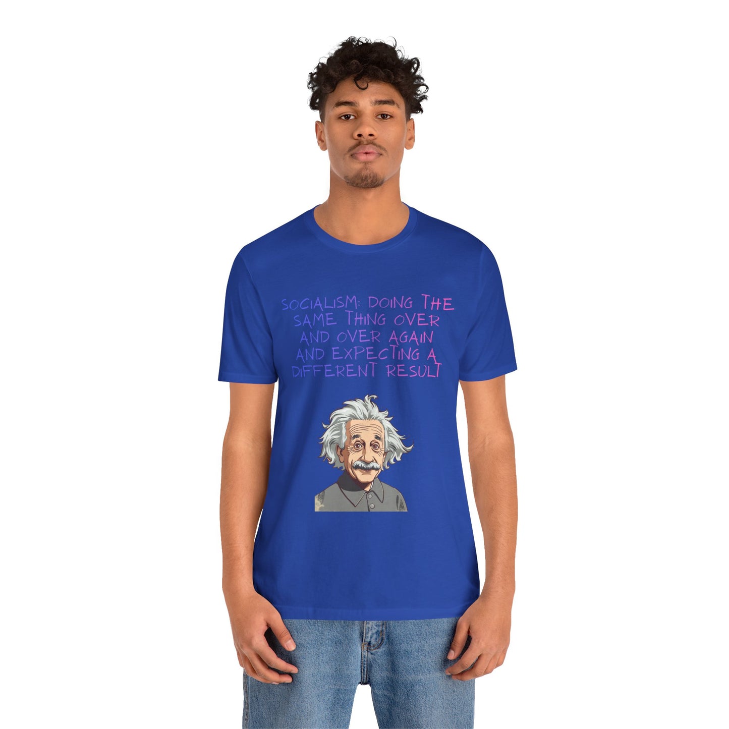 Einstein Graphic Tee — "Doing the Same Thing Over and Over" Funny Science T‑Shirt