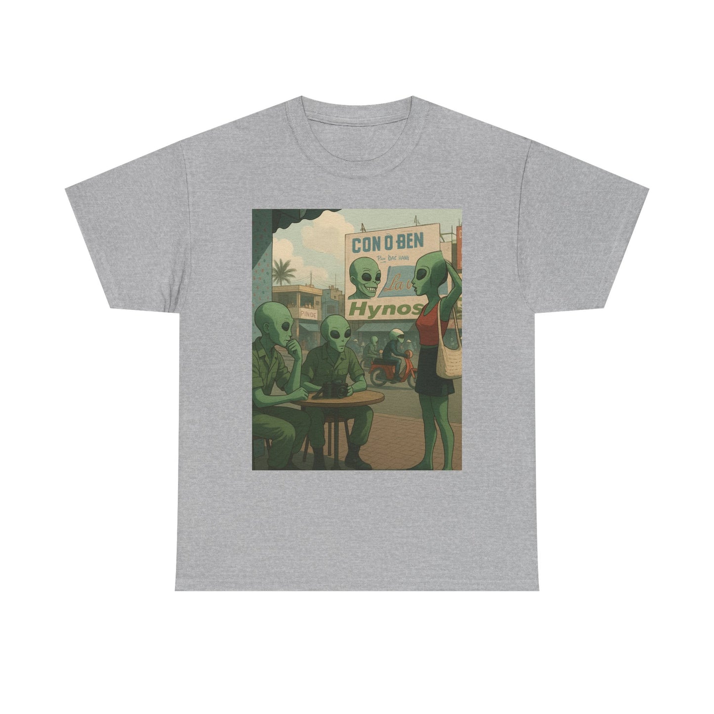 Alien FMJ Graphic Tee — "Con & Ben Hypnos" Retro Sci‑Fi T-Shirt