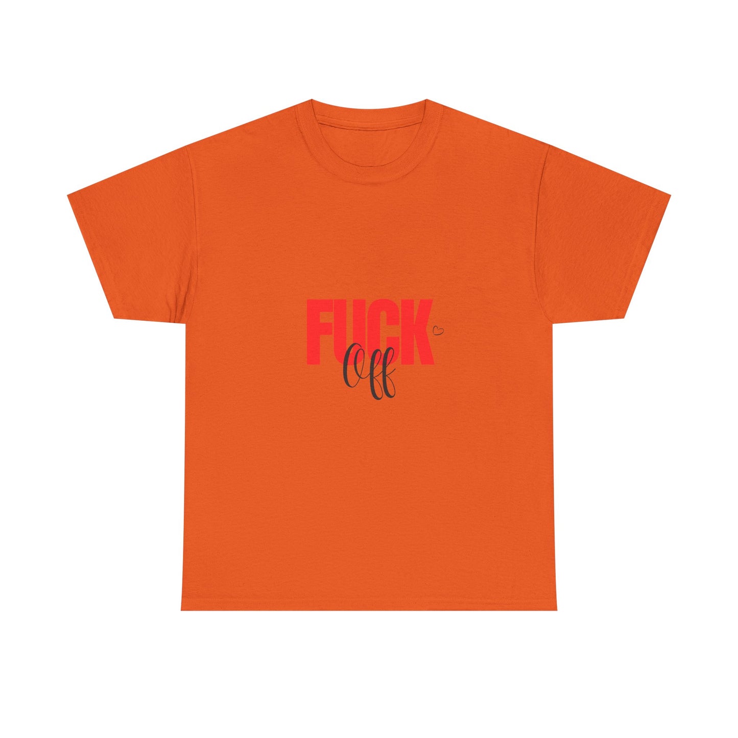 Graphic Tee — Bold 'FUCK' Red Block Letter Tee with Script Accent