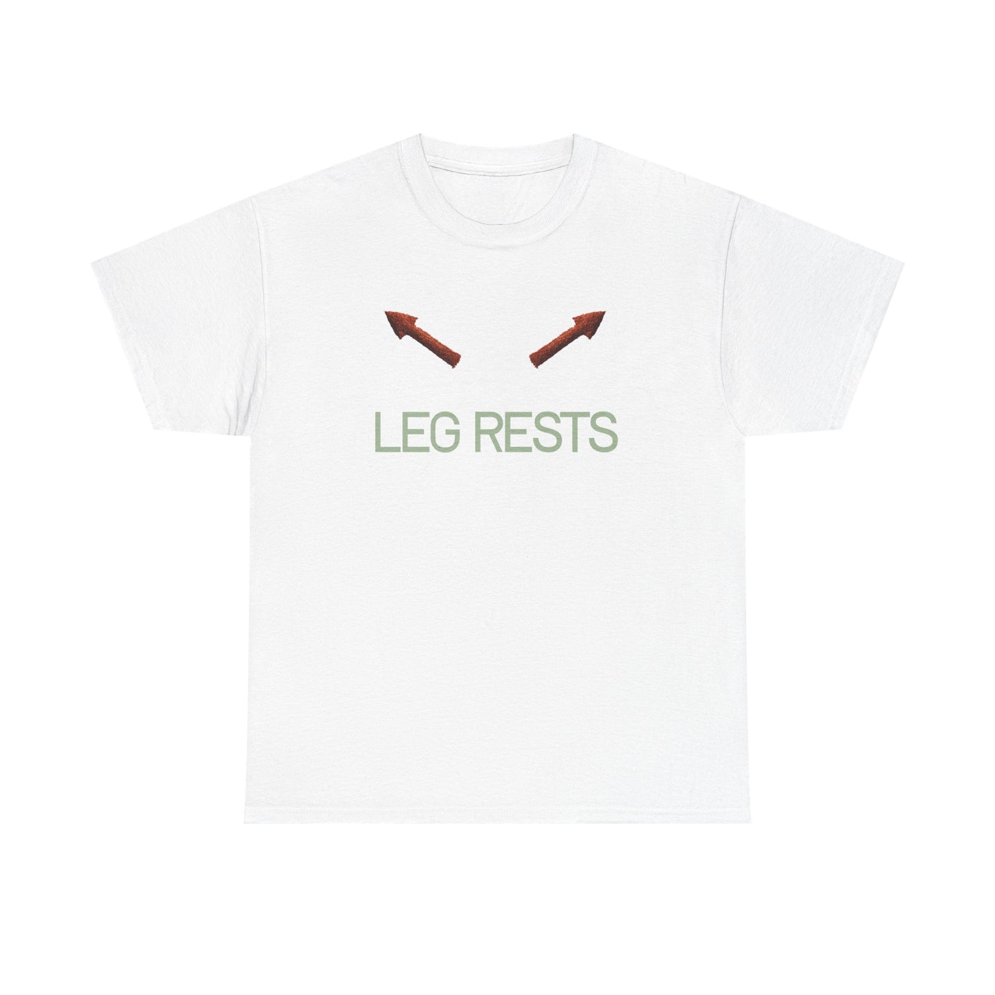 Leg Rests T‑Shirt — Funny Directional Arrow Tee