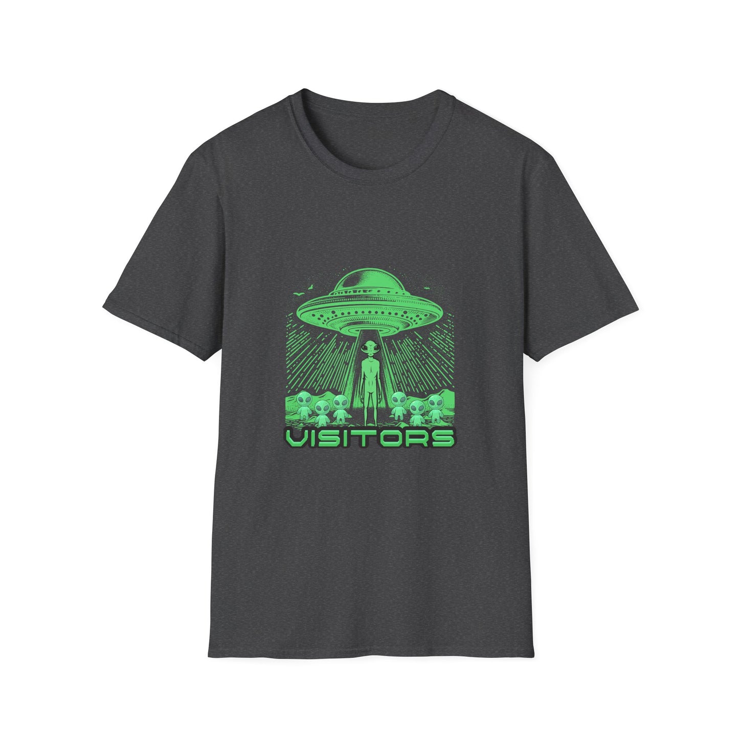 Alien Visitors T-Shirt — Retro UFO Graphic Tee