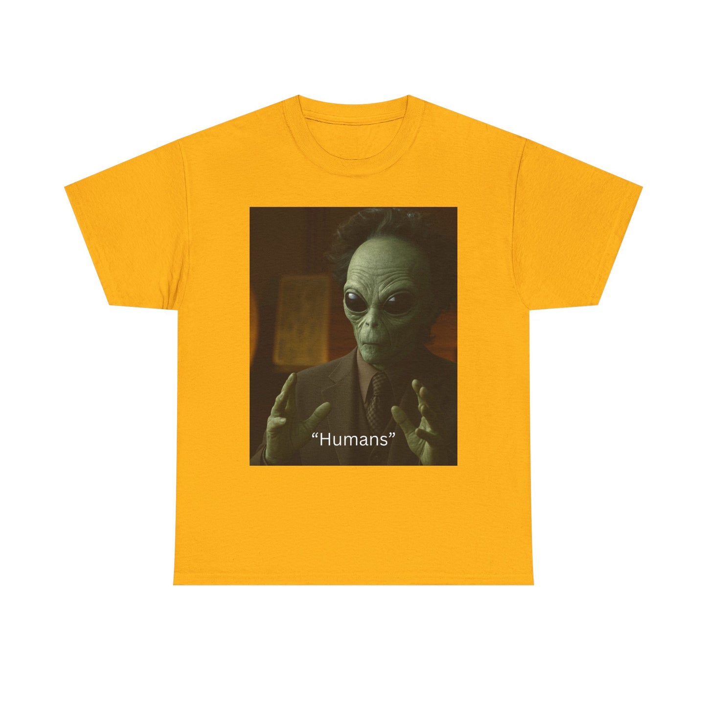 Alien Meme T-Shirt — 'Humans' Retro Funny Graphic Tee
