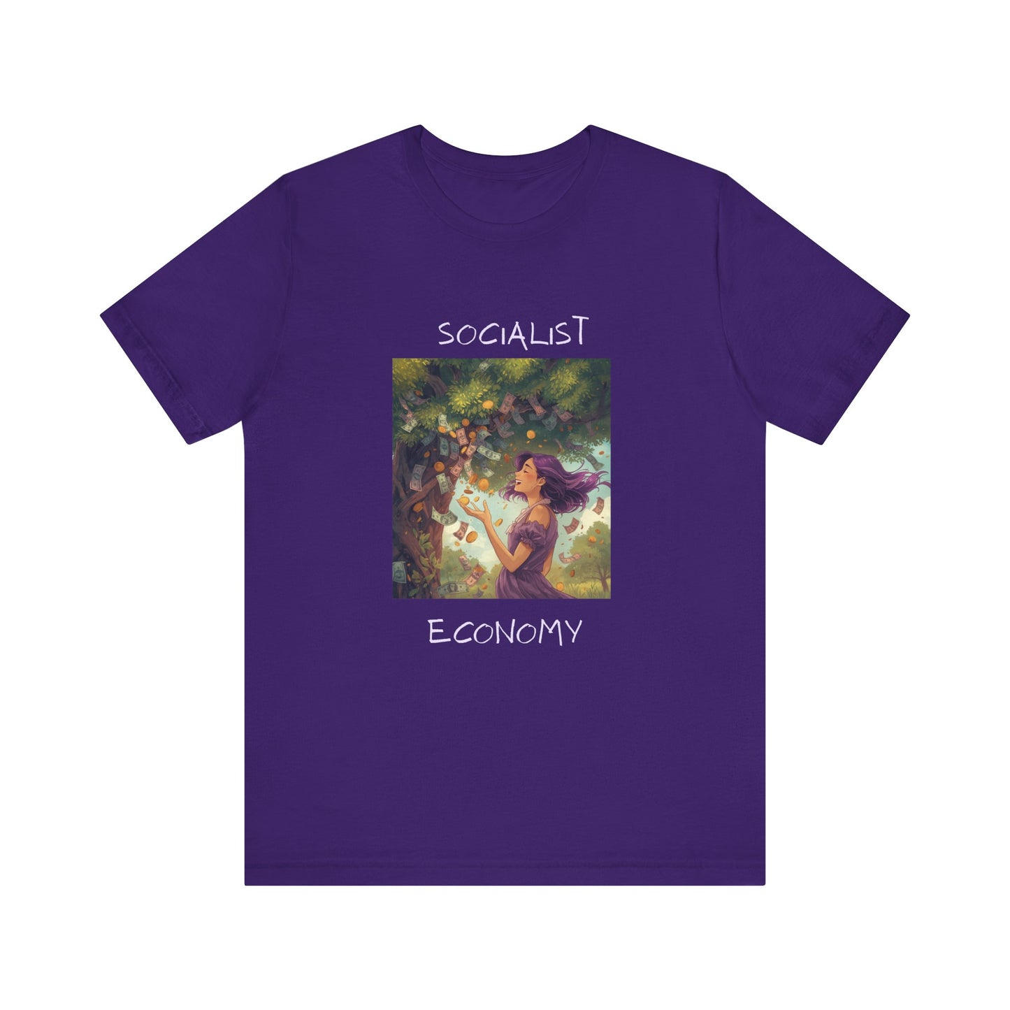 Socialist Economy Graphic Tee — Whimsical Nature Illustration T-Shirt