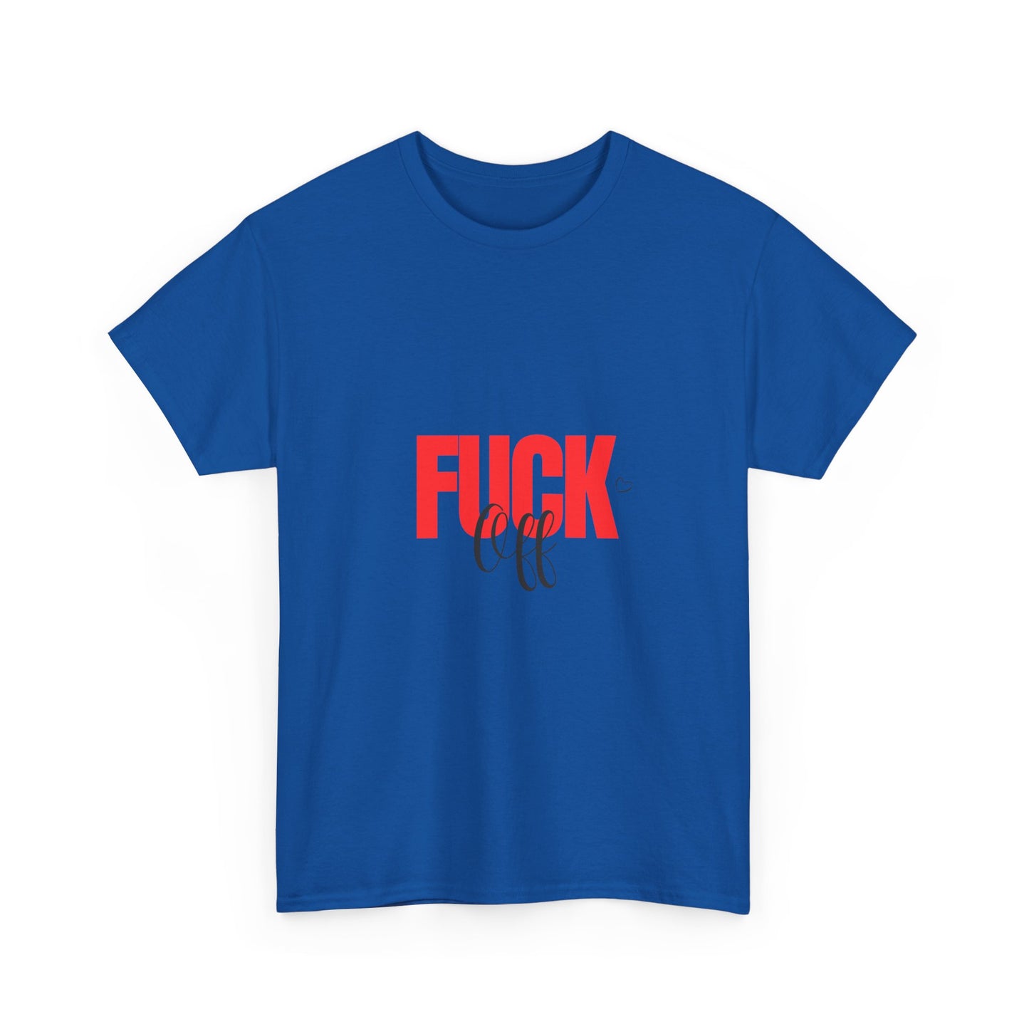 Graphic Tee — Bold 'FUCK' Red Block Letter Tee with Script Accent
