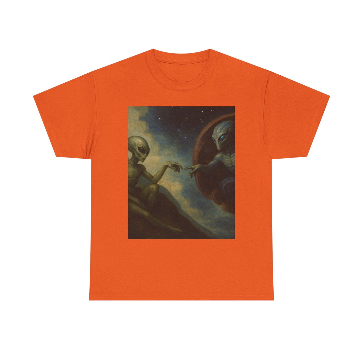 Alien Creation T-Shirt — Retro Cosmic Art Tee