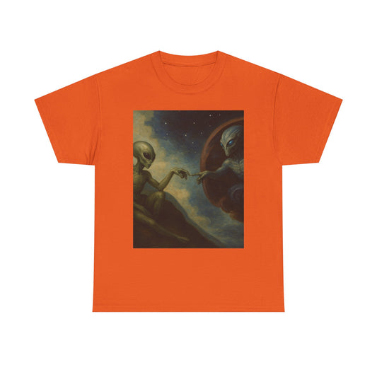 Alien Creation T-Shirt — Retro Cosmic Art Tee