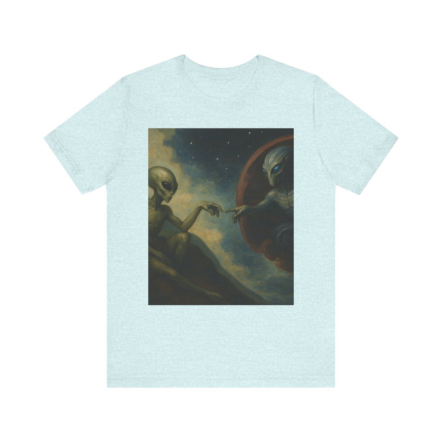 Alien Creation Tee — Cosmic Michelangelo Graphic T-Shirt