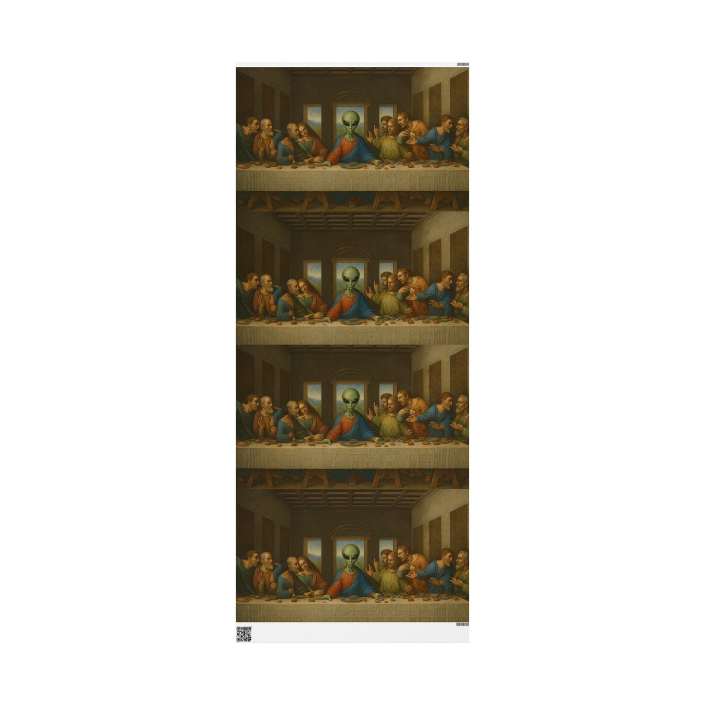 Renaissance Portraits Wrapping Paper Roll — Vintage Oil Painting Gift Wrap