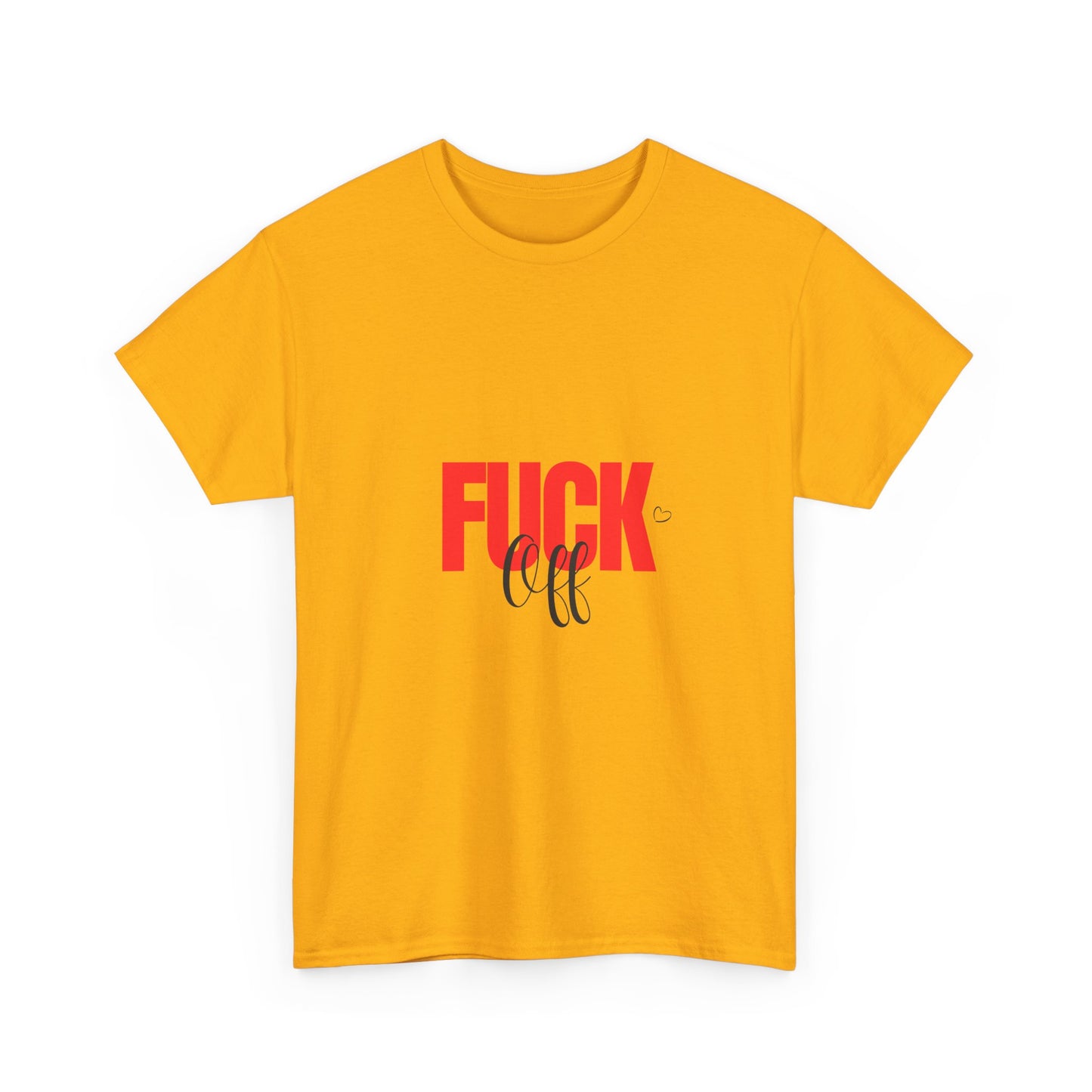 Graphic Tee — Bold 'FUCK' Red Block Letter Tee with Script Accent
