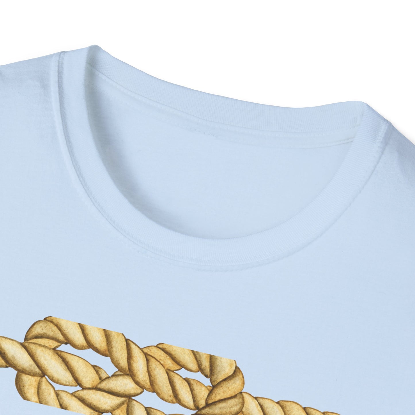 N Letter Graphic T-Shirt — Nautical Rope & Arcade Gamer Design