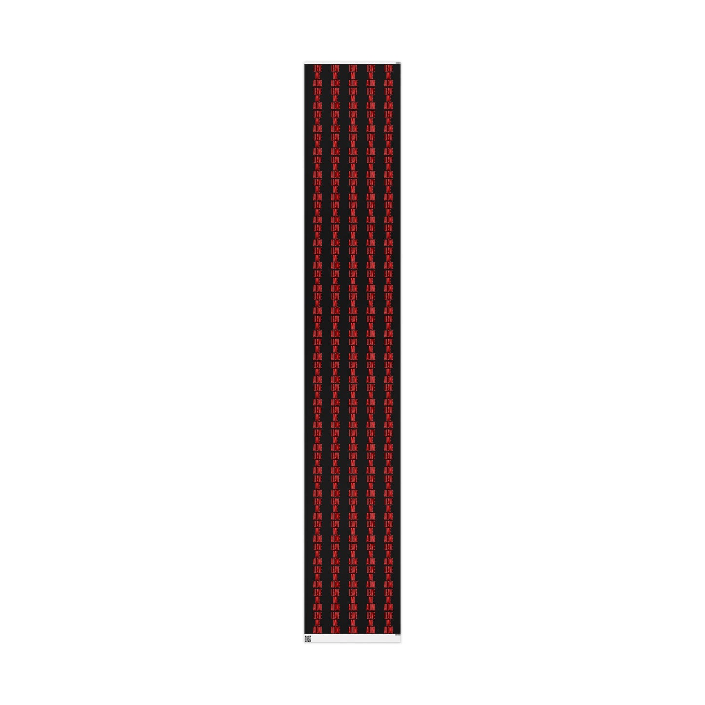Wrapping Paper Roll — Black with Red Barcode Stripe Pattern, Modern Gift Wrap for Birthdays & Holidays