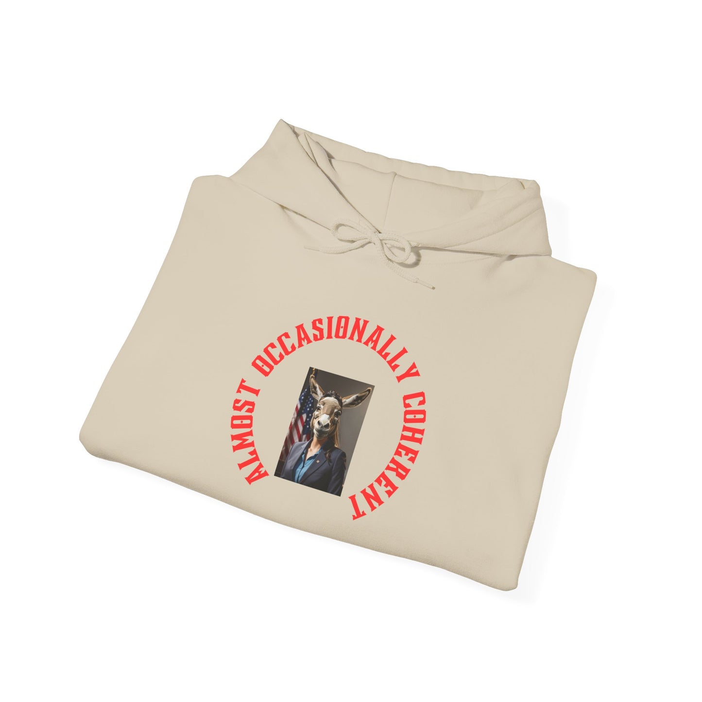 Hoodie — 'AOC' Graphic Pullover with Retro Photo