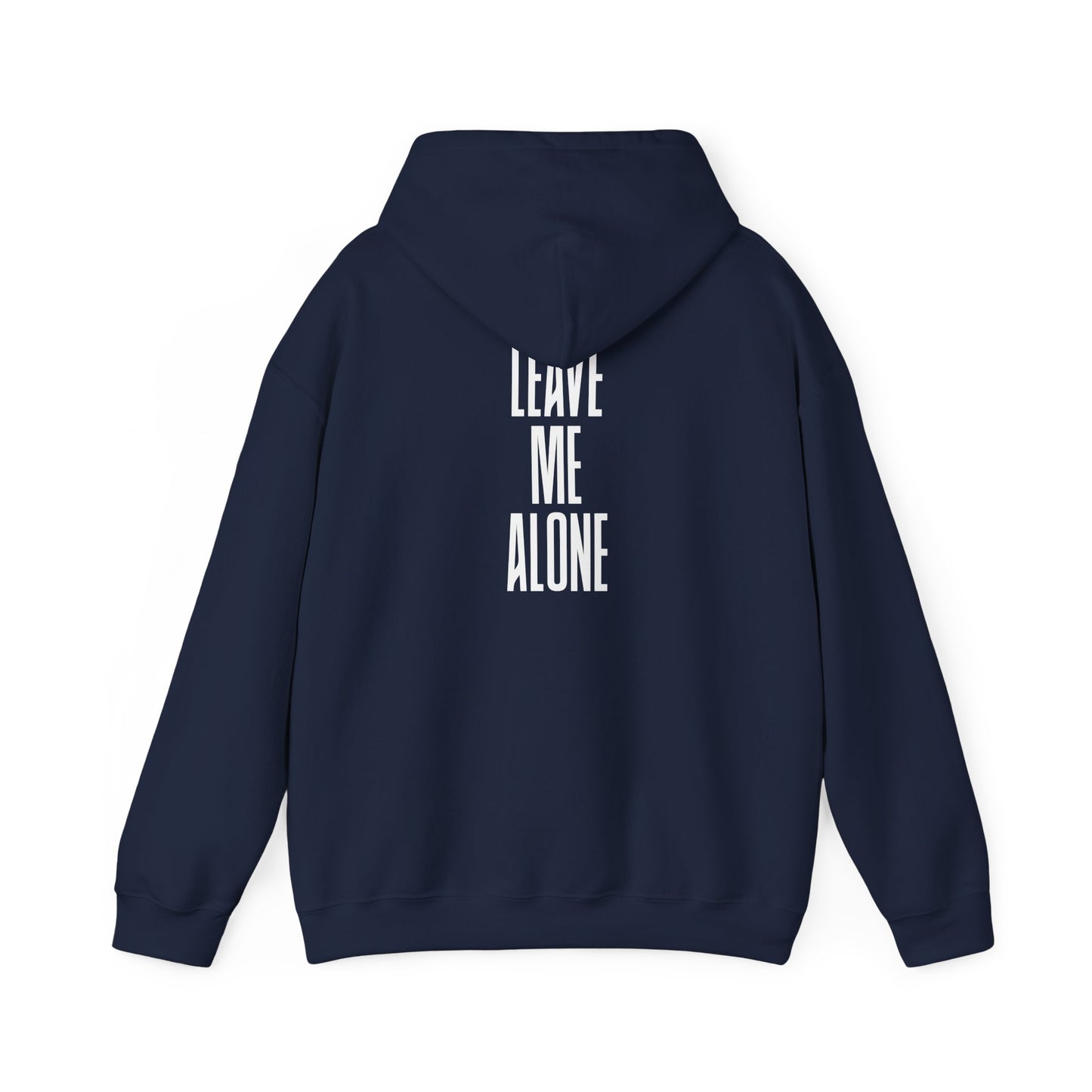 Hoodie - 'Leave Me Alone' Minimalist Black Graphic Hoodie