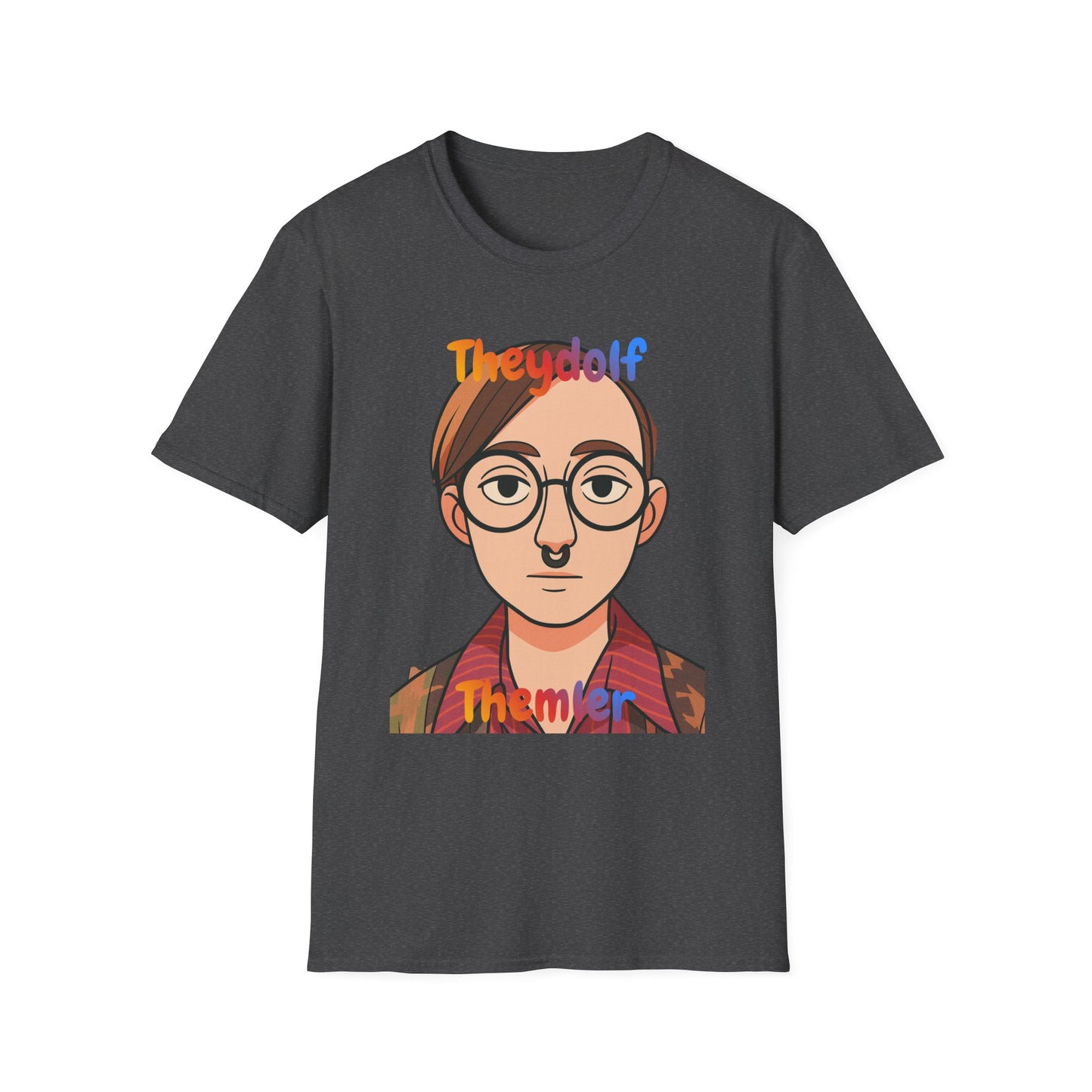 Pronoun Pride T-Shirt — They/Them Illustrated Portrait Tee