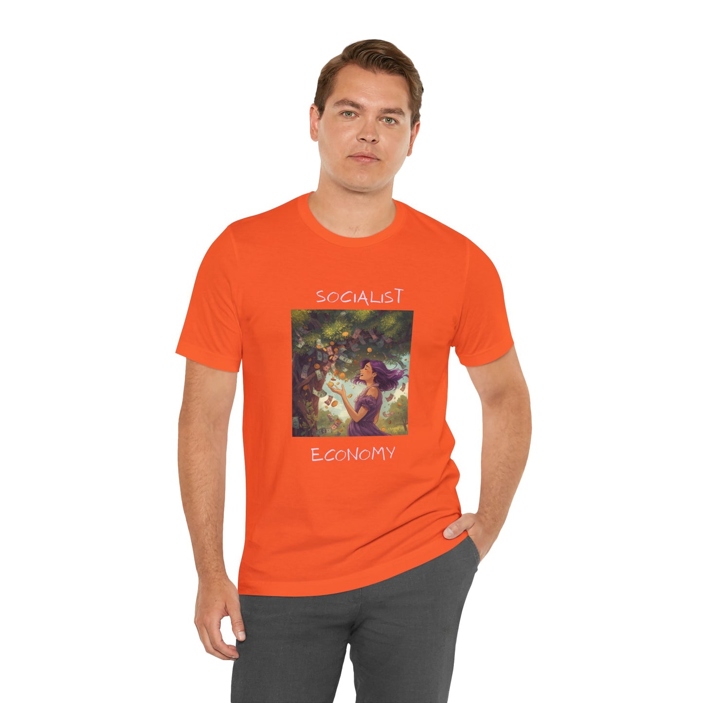 Socialist Economy Graphic Tee — Whimsical Nature Illustration T-Shirt