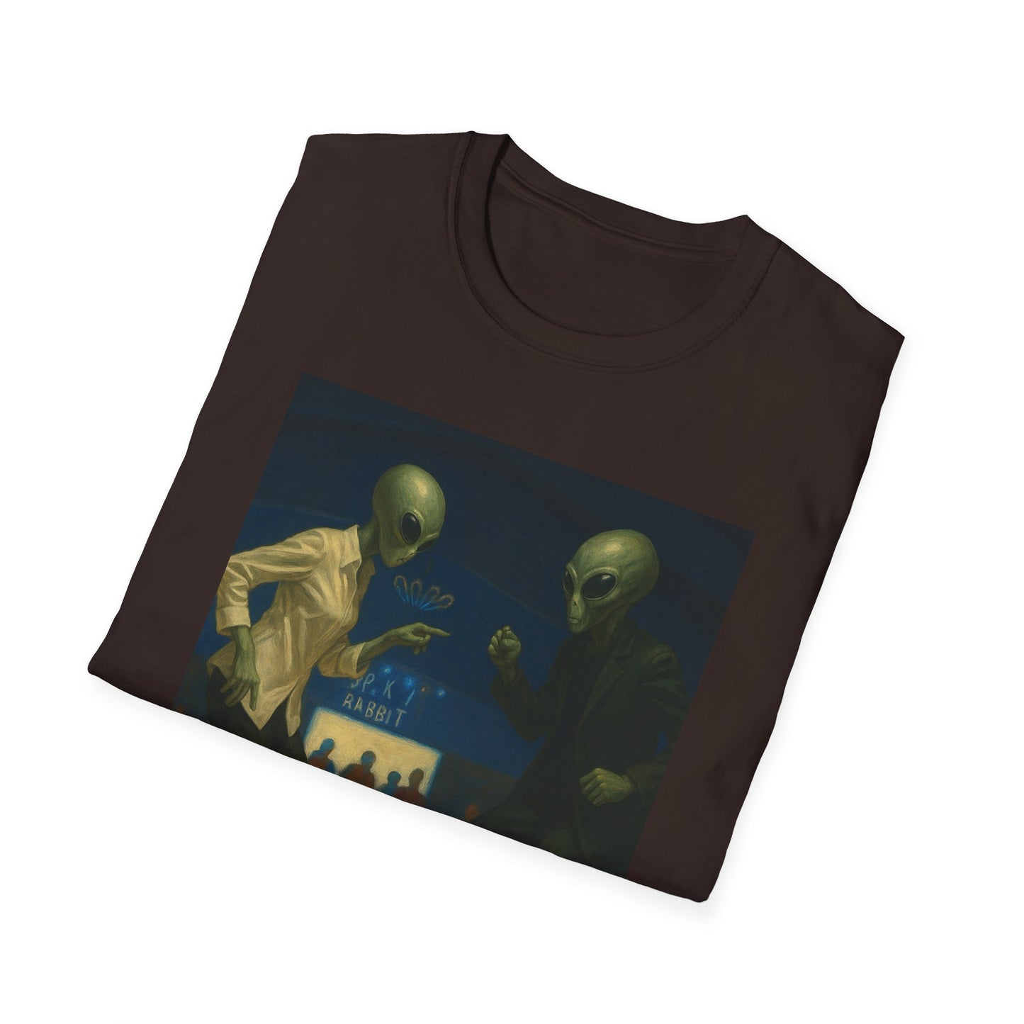 Alien Pulp Fiction T-Shirt — Retro Extraterrestrial Illustration Tee