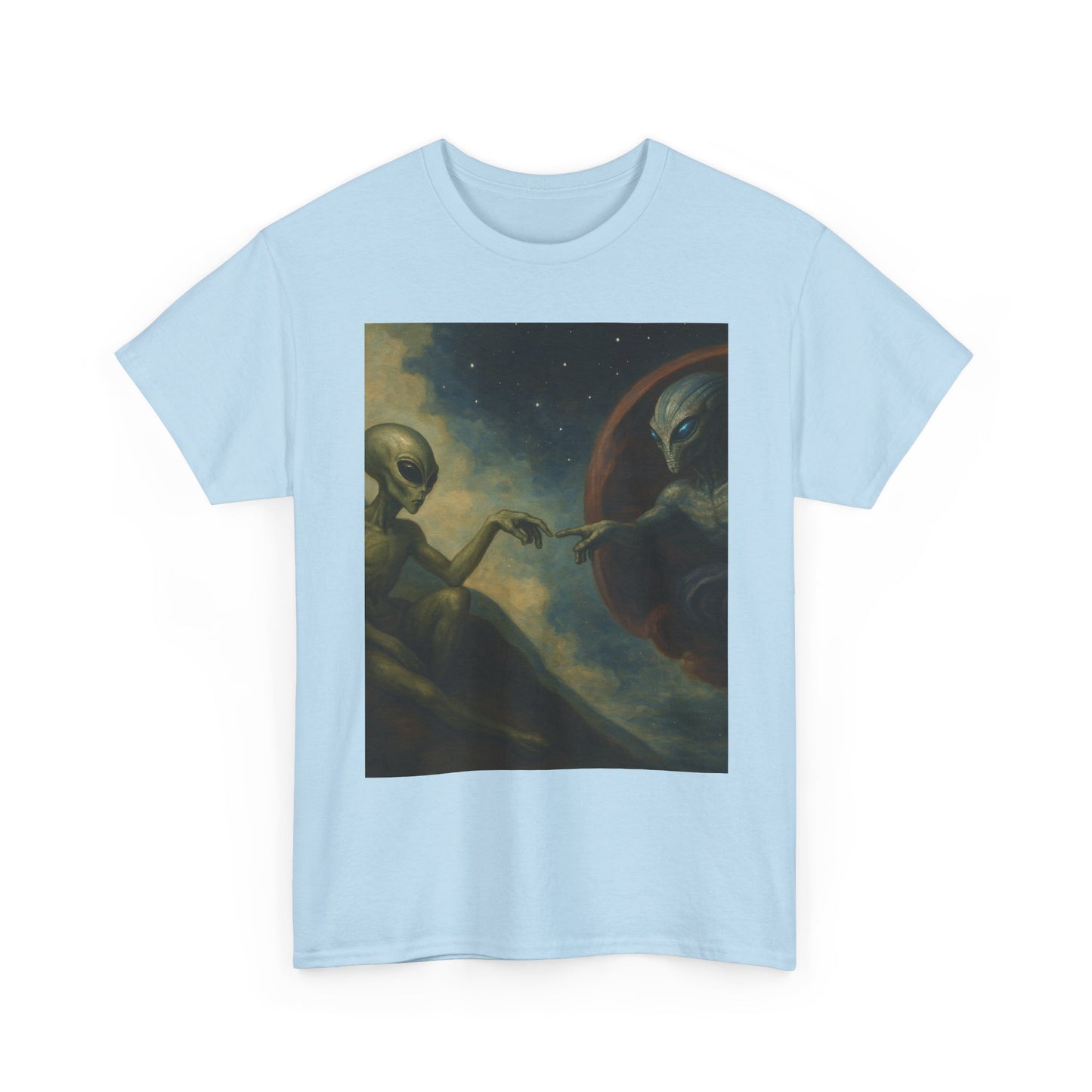 Alien Creation T-Shirt — Retro Cosmic Art Tee