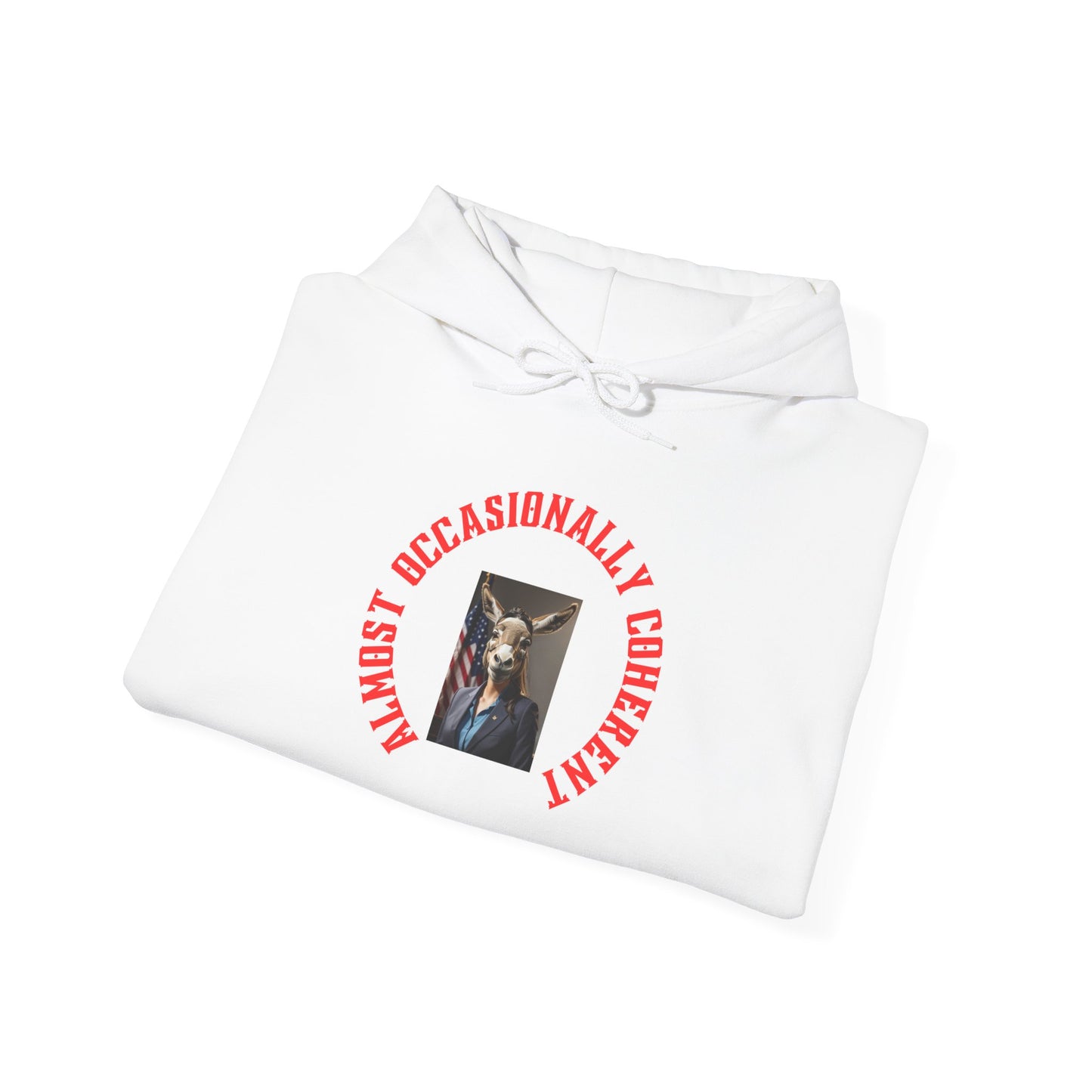 Hoodie — 'AOC' Graphic Pullover with Retro Photo