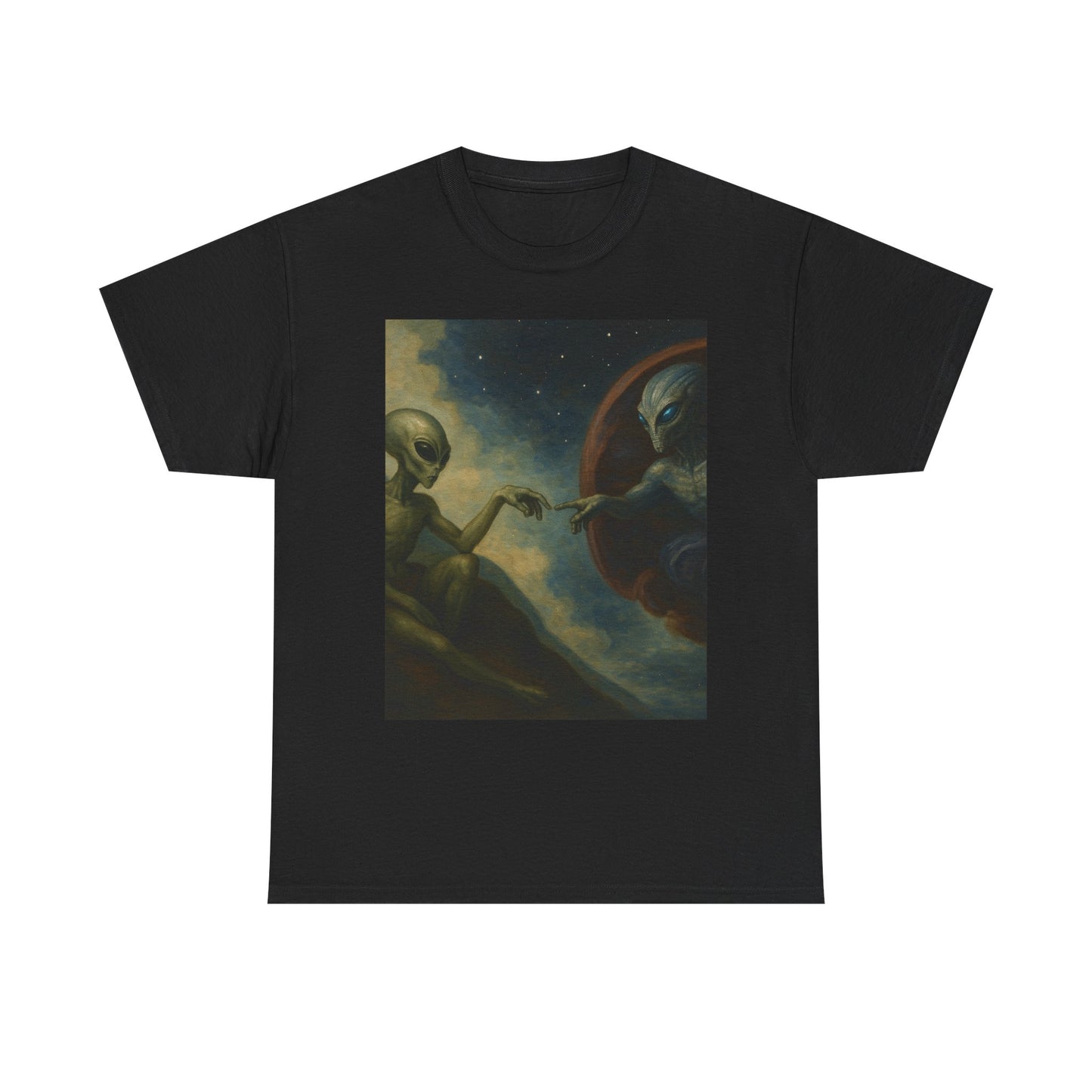 Alien Creation T-Shirt — Retro Cosmic Art Tee