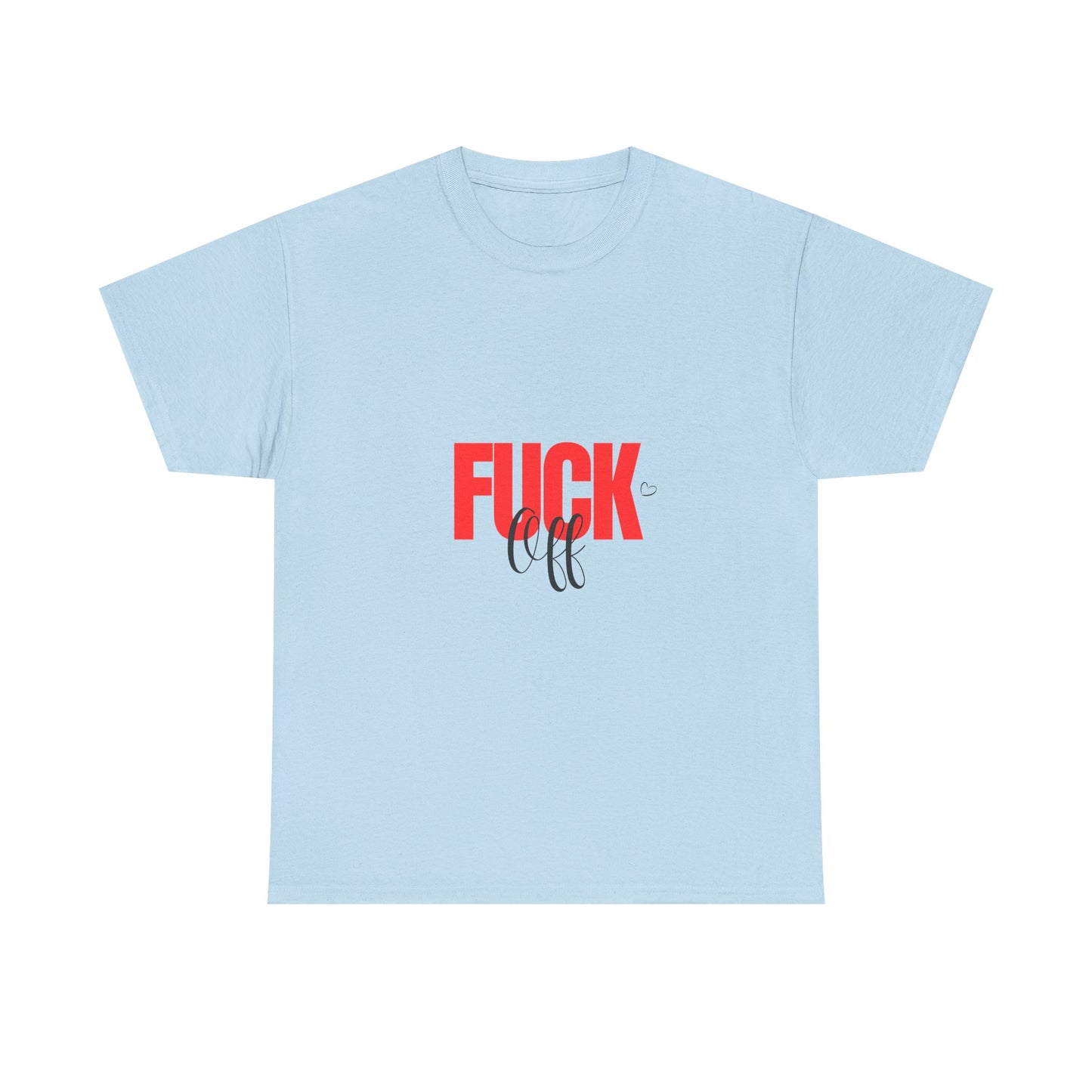 Graphic Tee — Bold 'FUCK' Red Block Letter Tee with Script Accent
